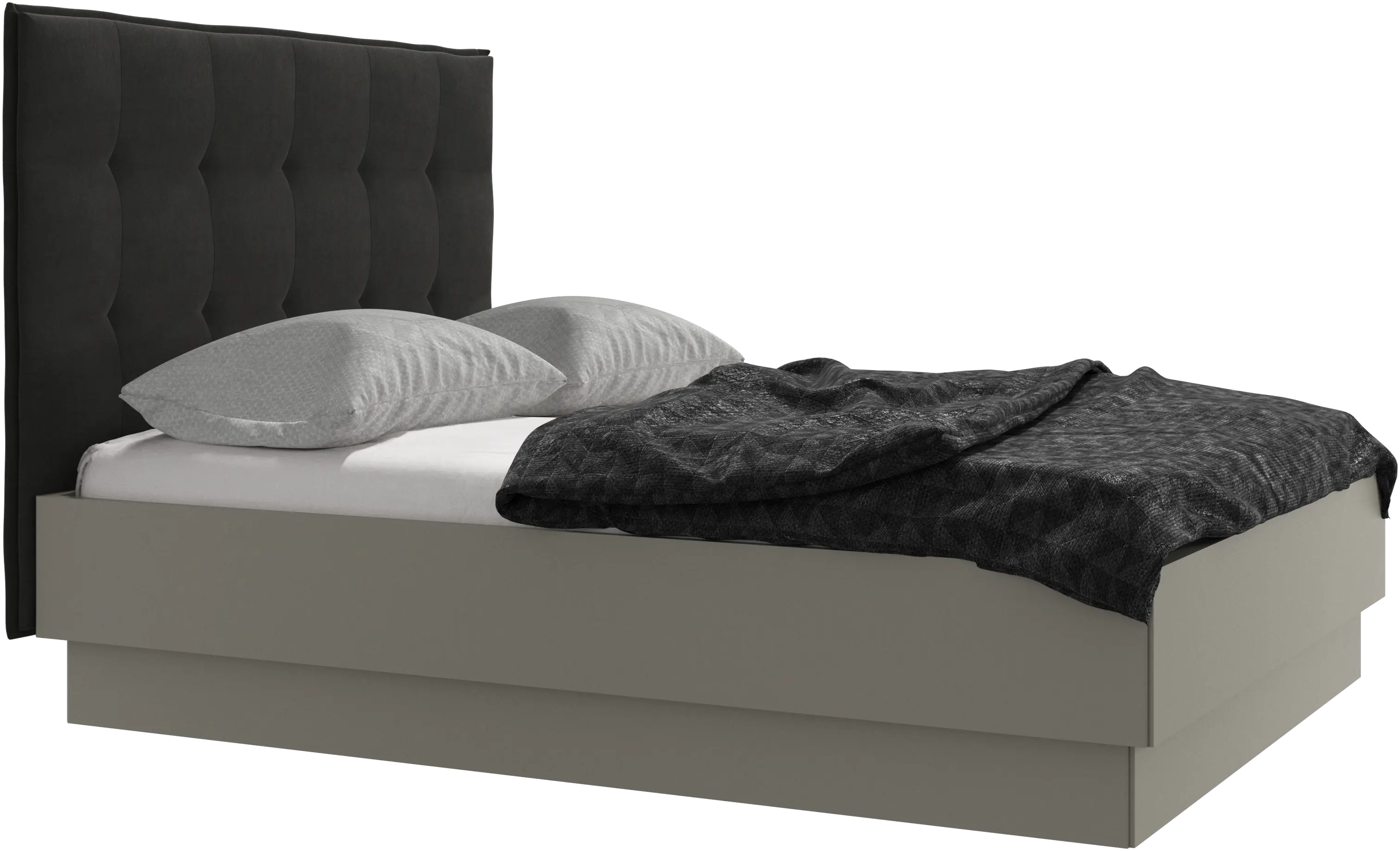 Lugano storage bed with lift-up frame and slats, excl. mattress