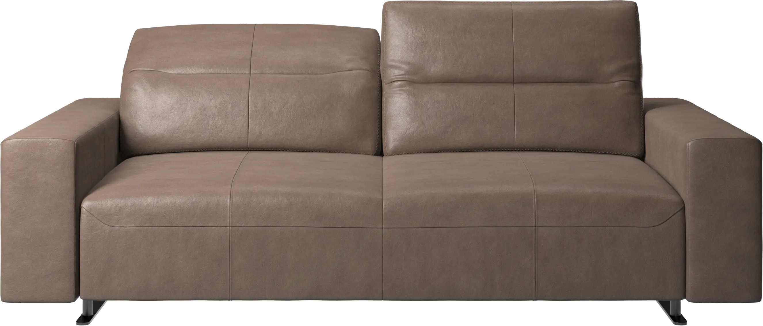 Hampton sofa with adjustable back and storage on the right side