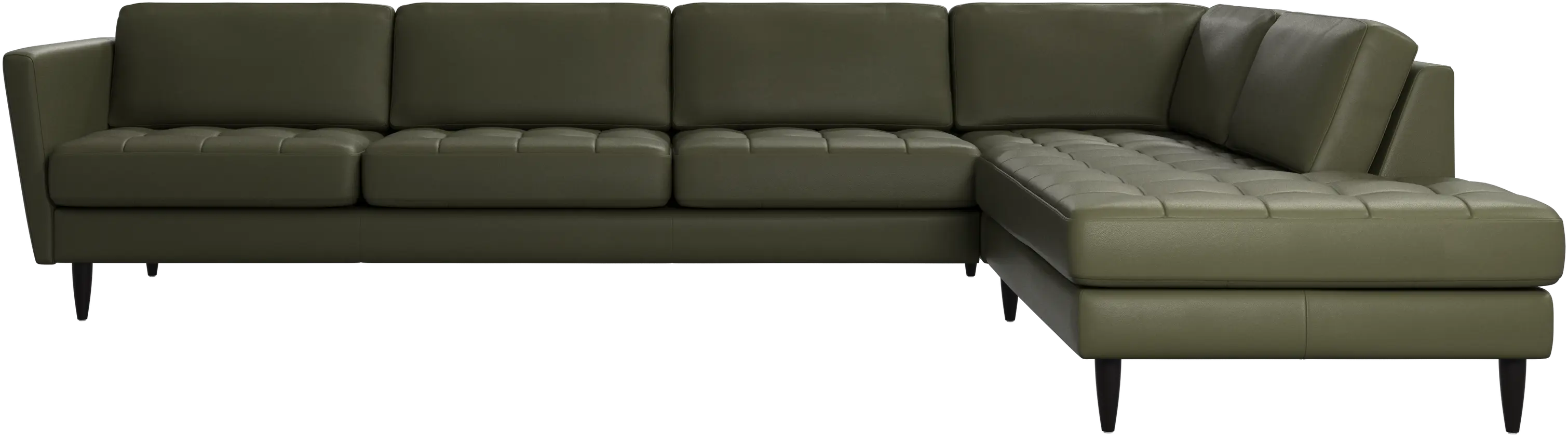 Osaka corner sofa with lounging unit, tufted seat