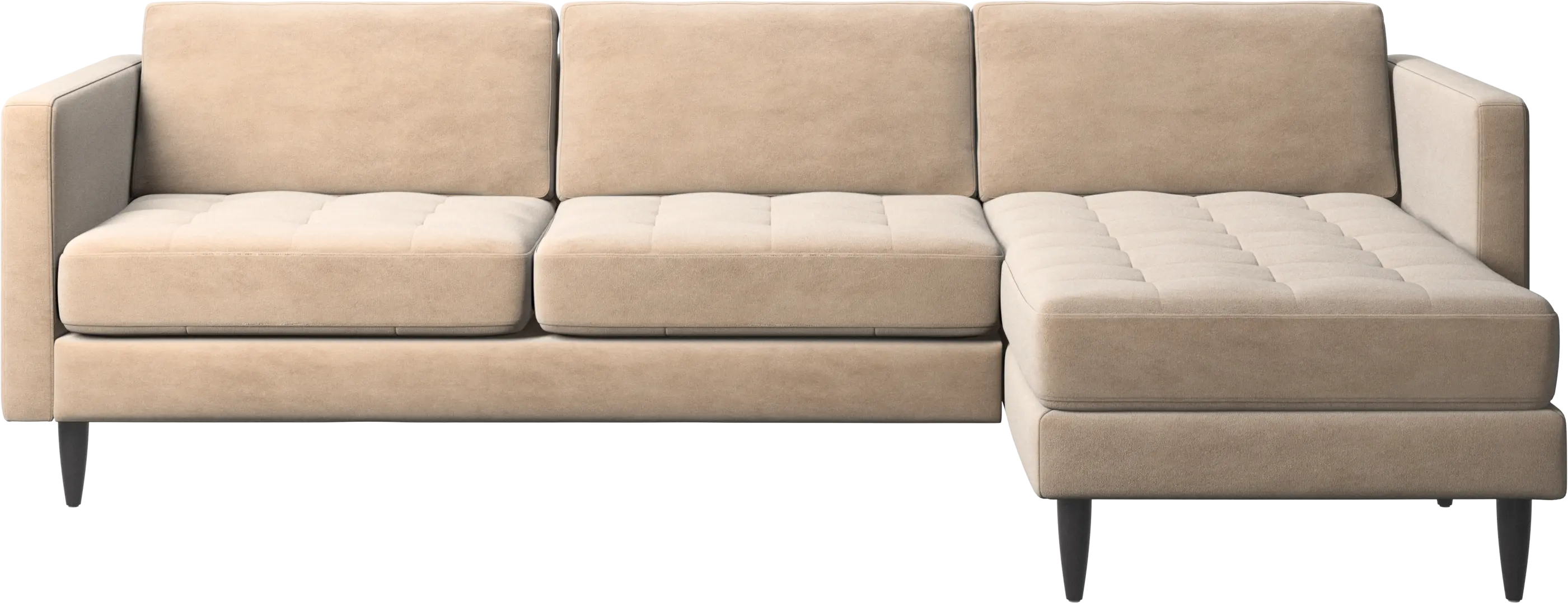 Osaka sofa with resting unit, tufted seat