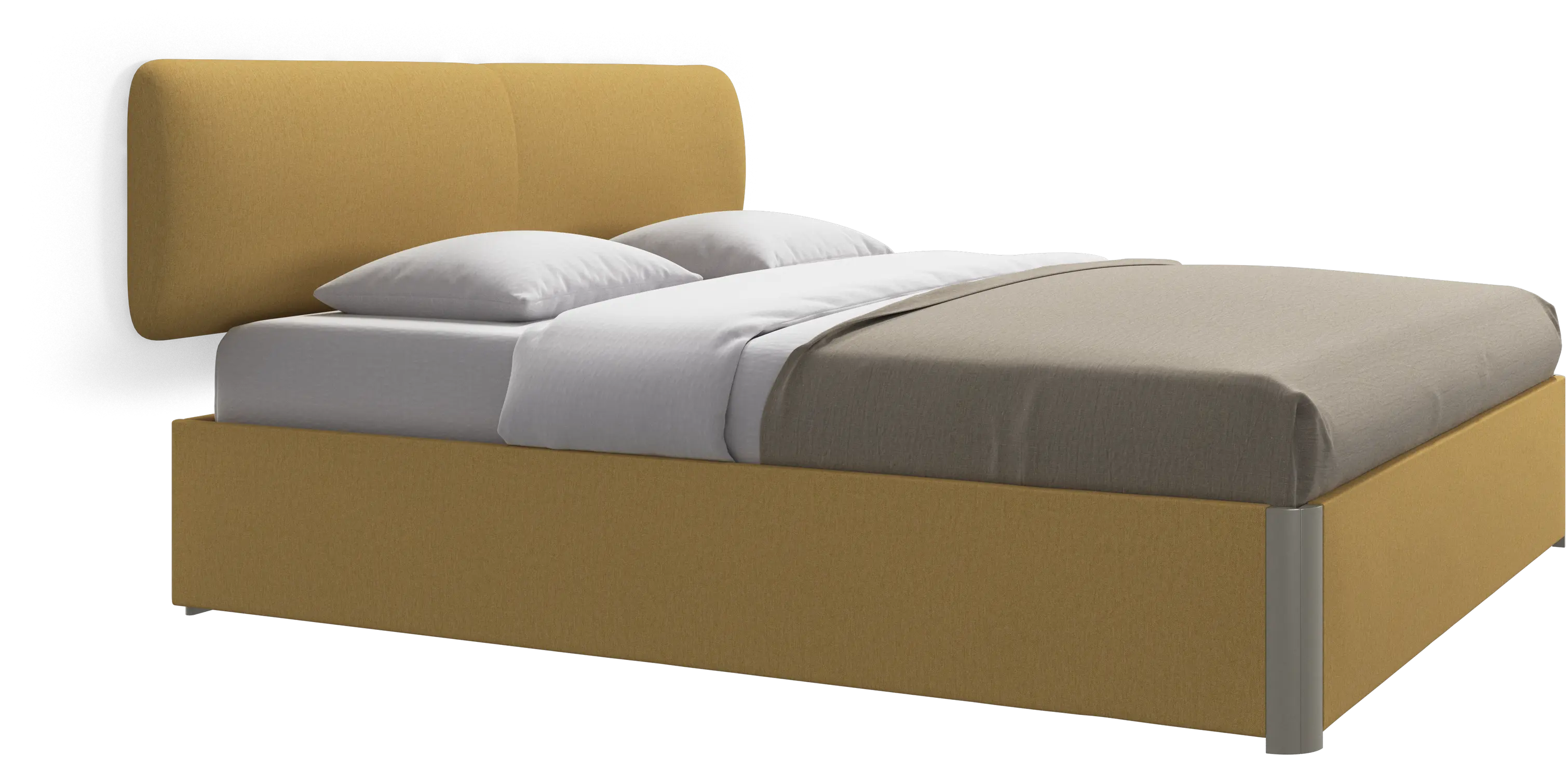 Element bed, wall-mounted headboard, with slats and storage solution, excl. mattress