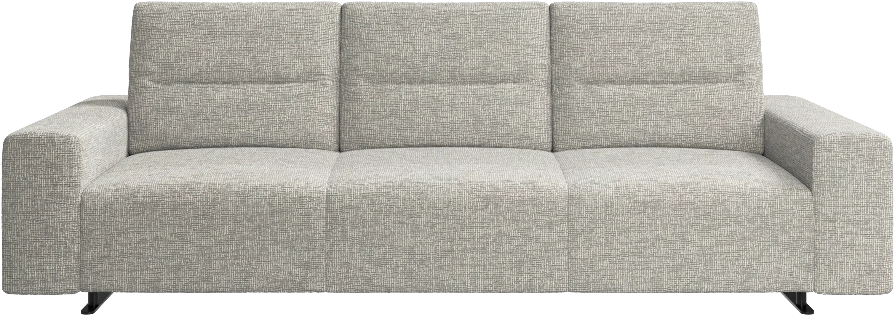 Hampton sofa with adjustable back and storage on the right side