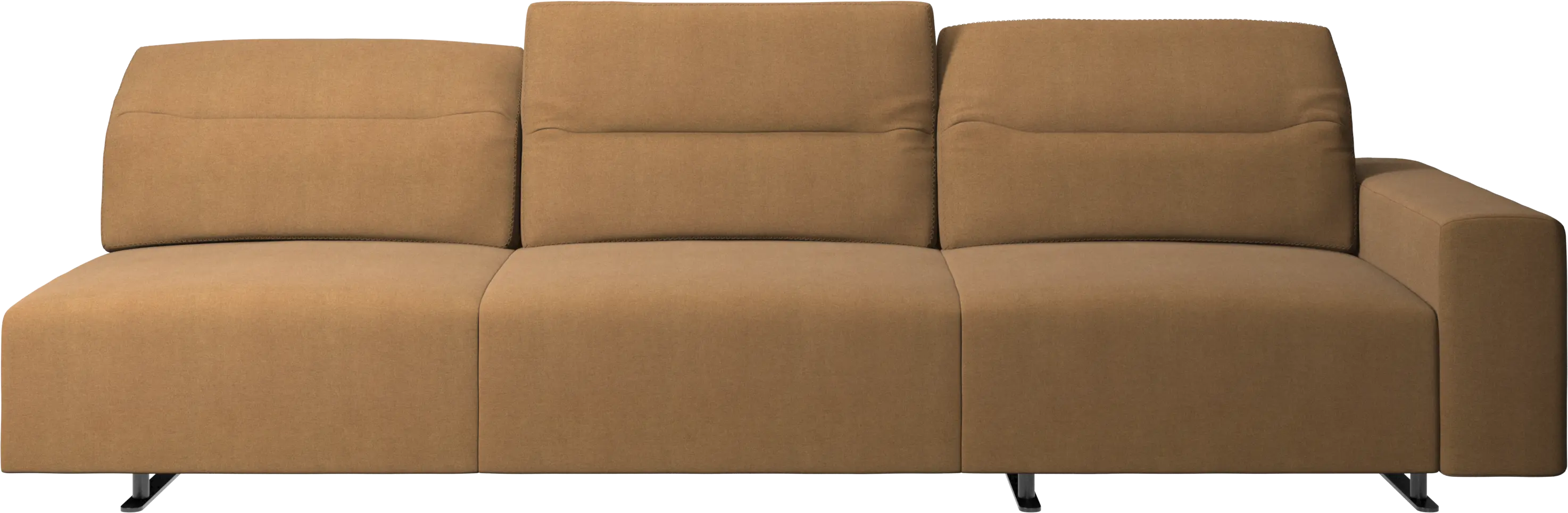 Hampton sofa with adjustable back and storage on the right side