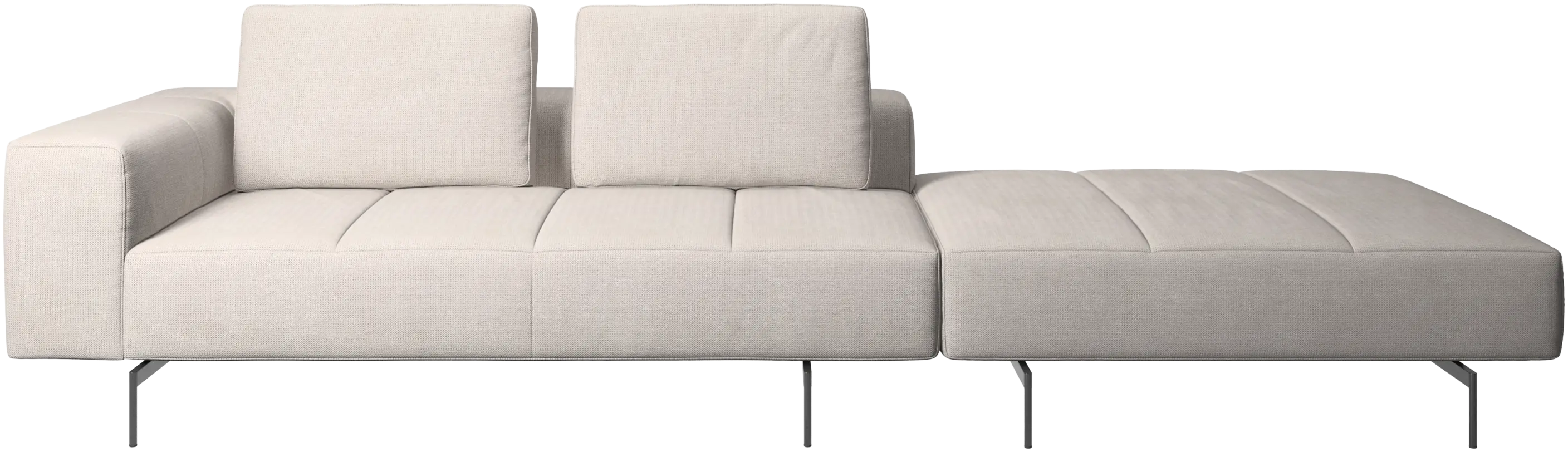 Amsterdam sofa with footstool on right side
