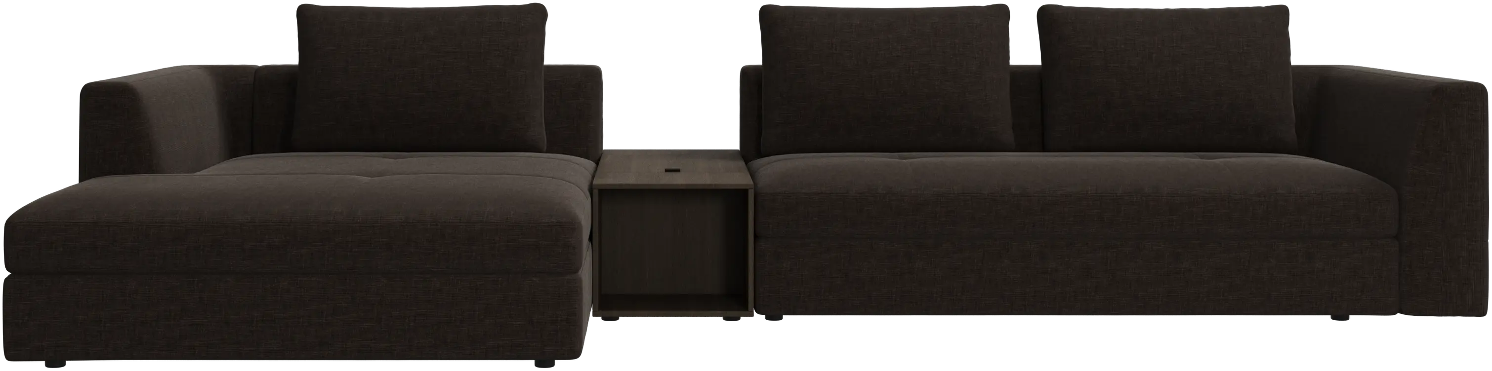Bergamo chaise longue sofa with storage