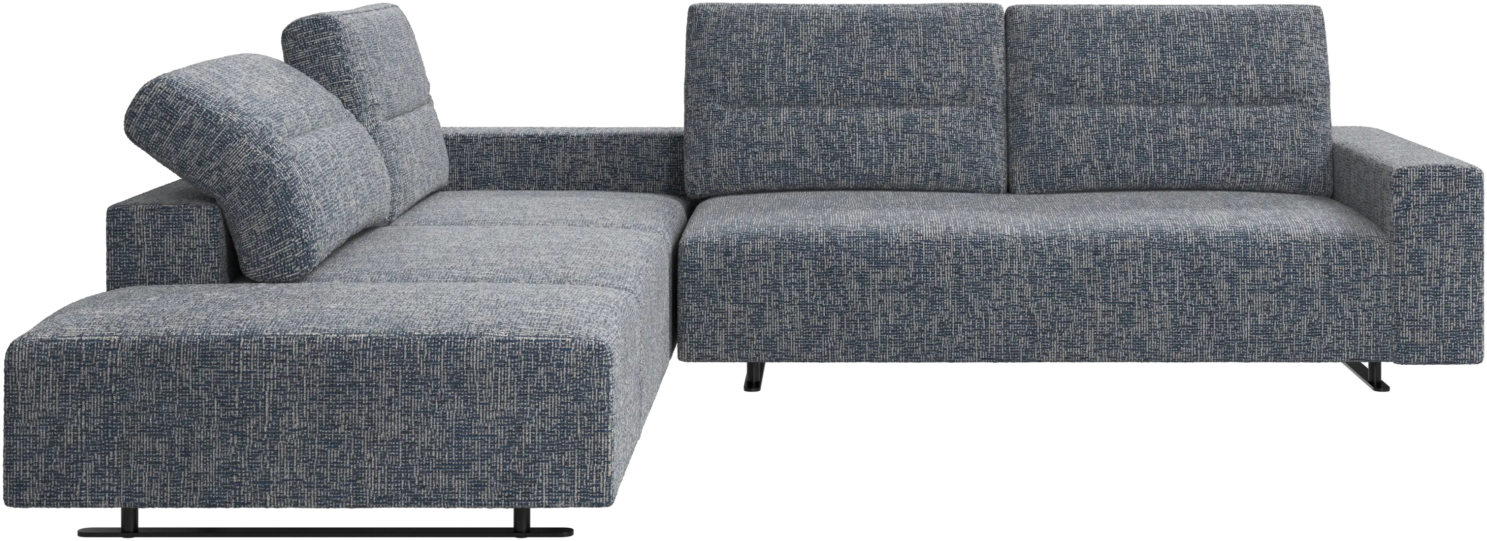 Hampton corner sofa with adjustable back and lounging unit