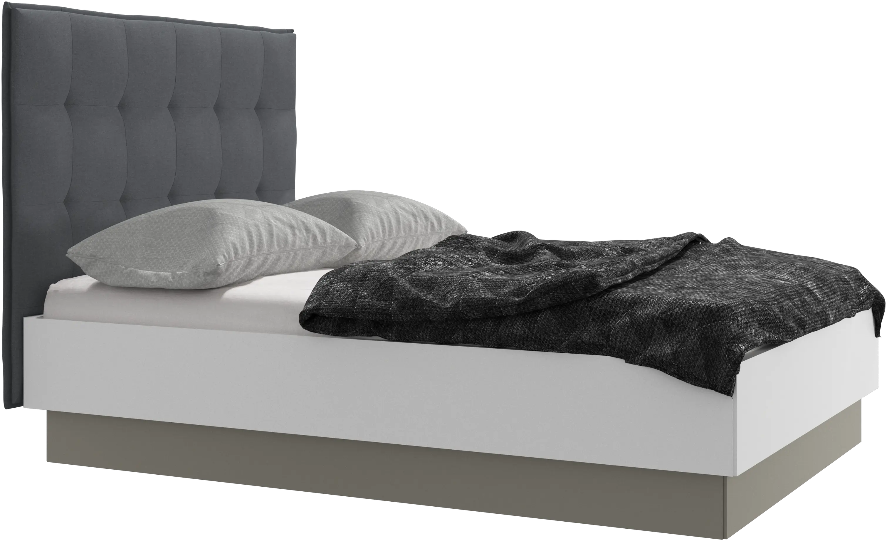 Lugano storage bed with lift-up frame and slats, excl. mattress