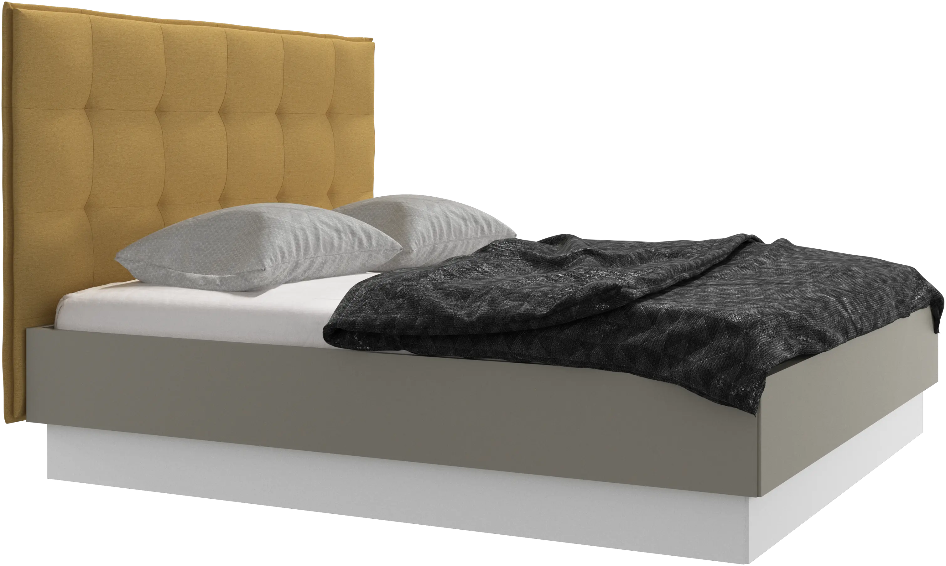 Lugano storage bed with lift-up frame and slats, excl. mattress