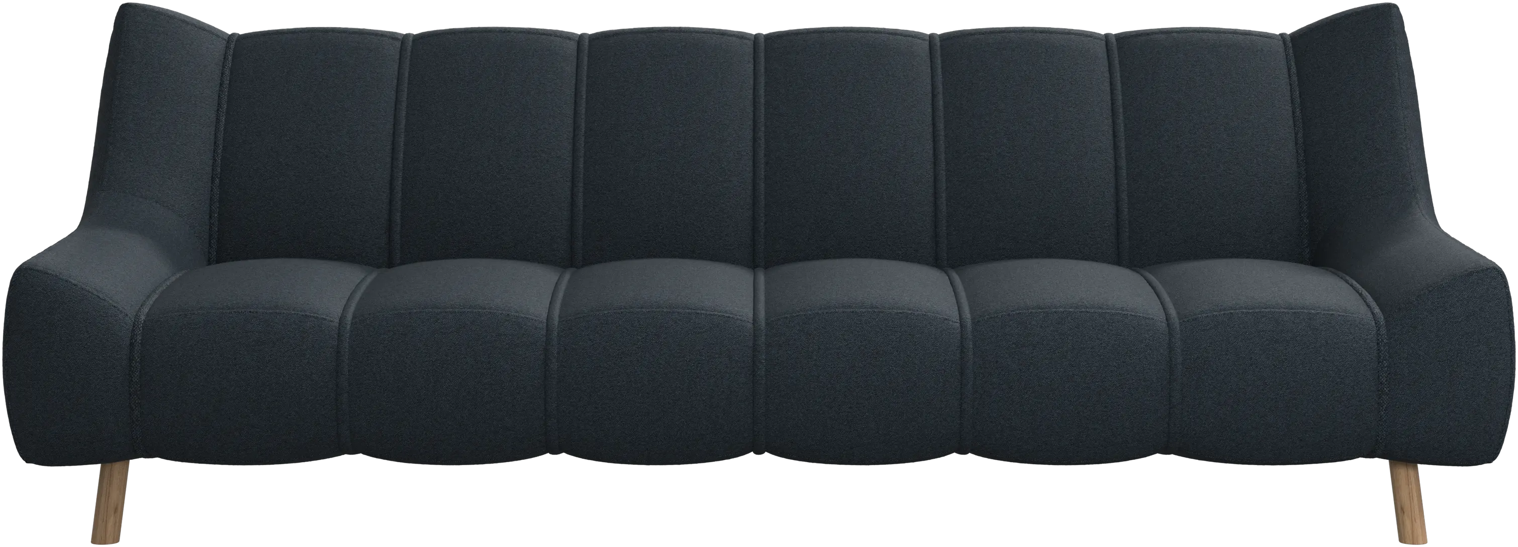 Canapé 3 places Nawabari, jambe en bois