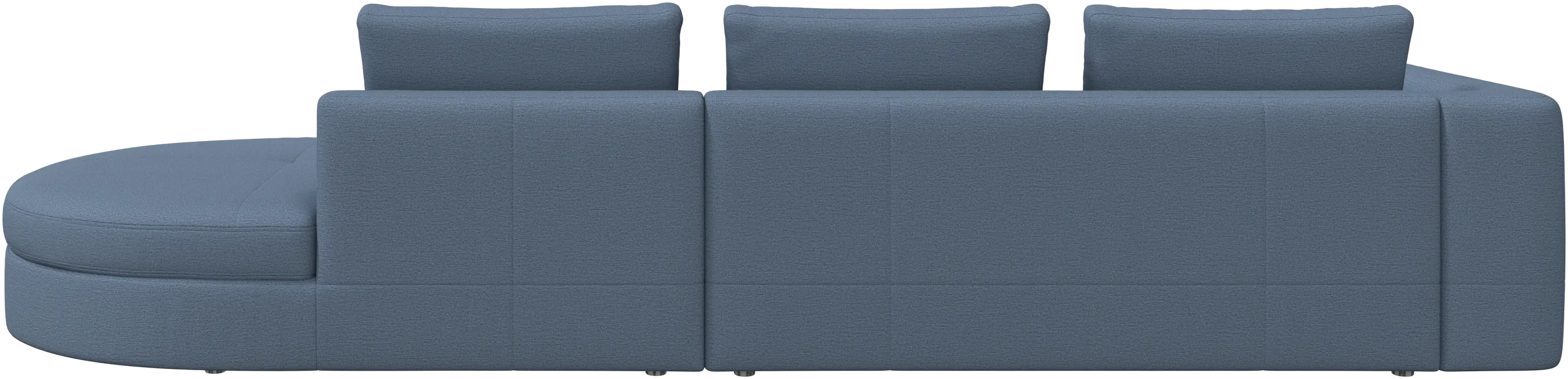 Bergamo sofa with round lounging unit,right