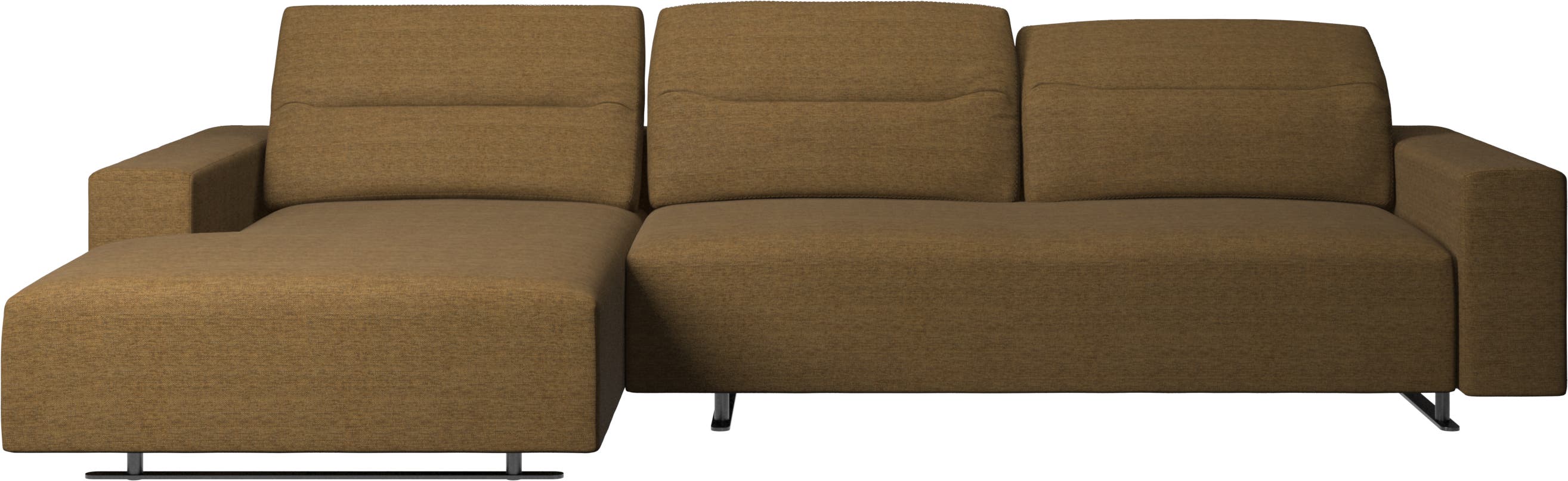 Hampton Sofa mit verstellbarem Rückenpolster, Ruhemodul und Staufach links