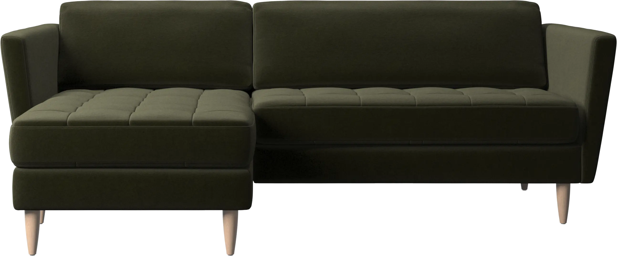 Osaka sofa with resting unit, tufted seat