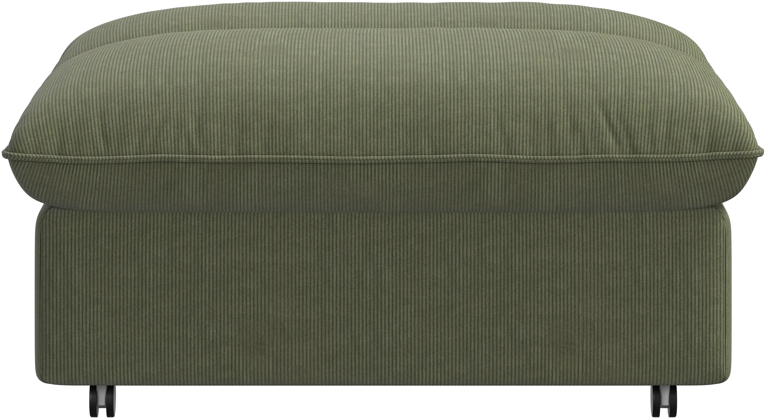Southampton pouf on wheels with storage