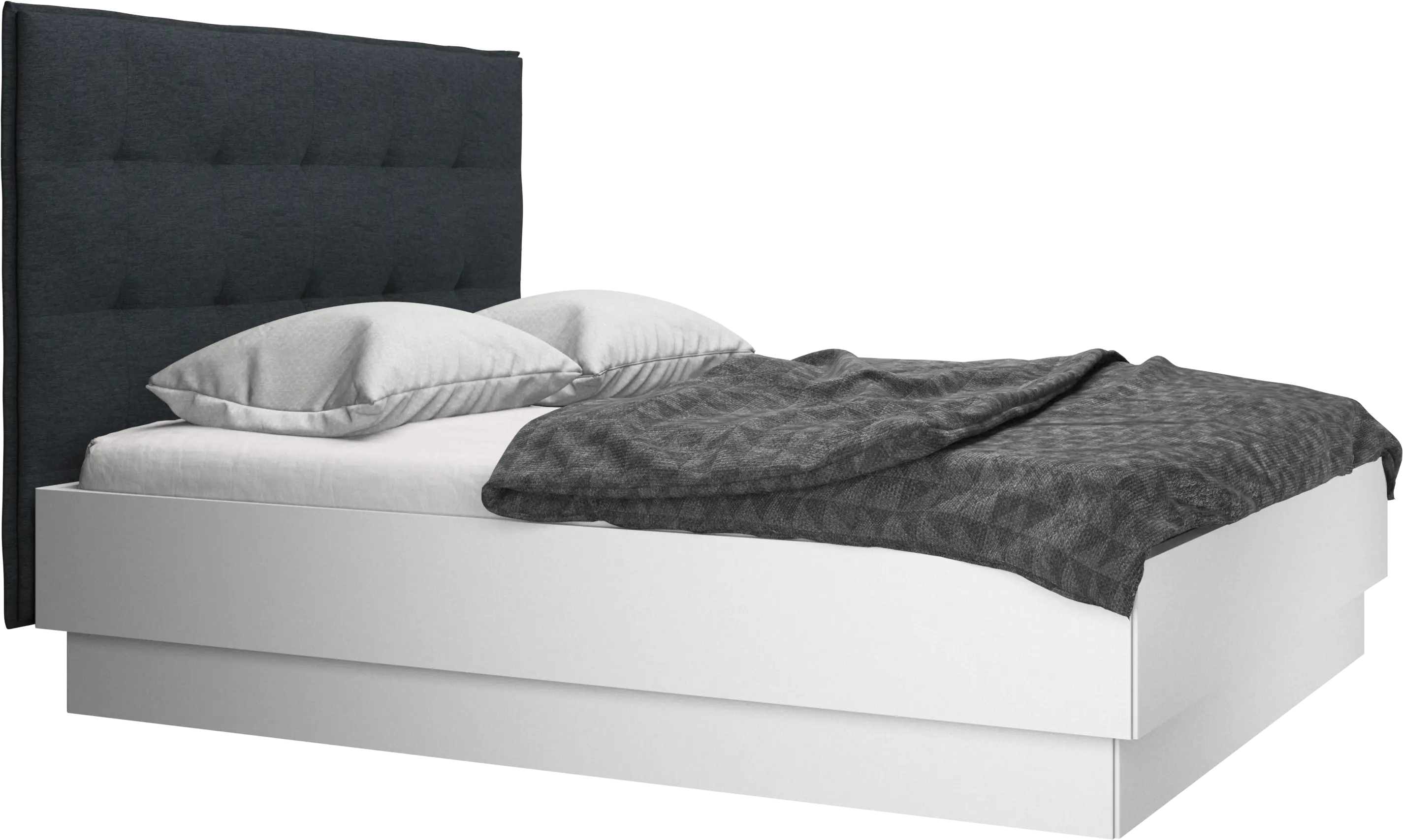 Lugano storage bed with lift-up frame and slats, excl. mattress