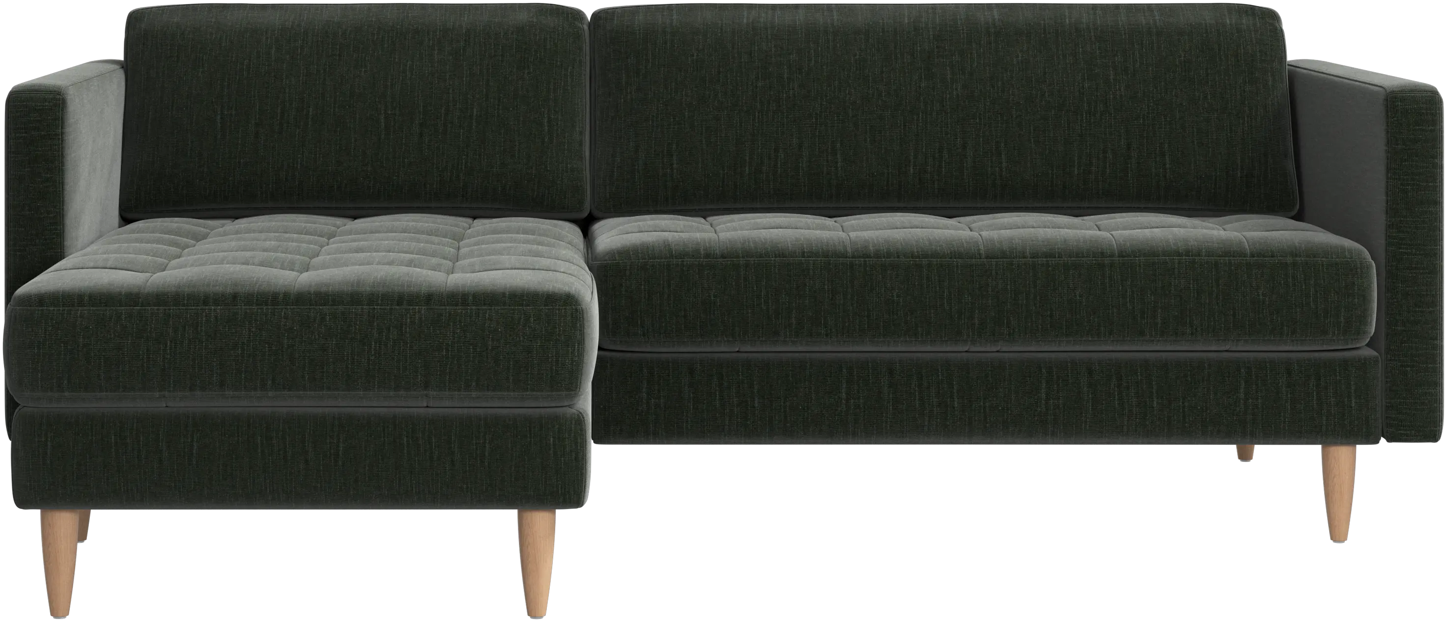 Osaka sofa with resting unit, tufted seat