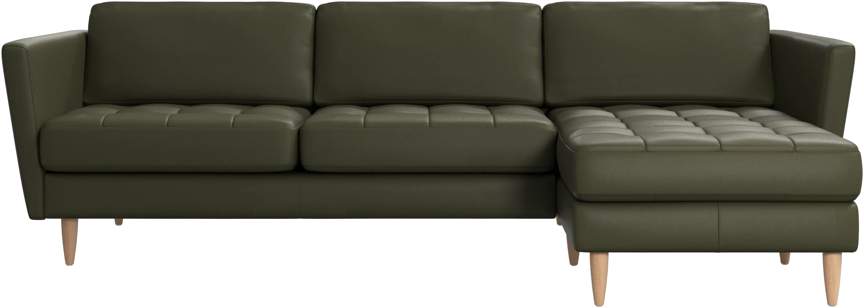 Osaka sofa with resting unit, tufted seat