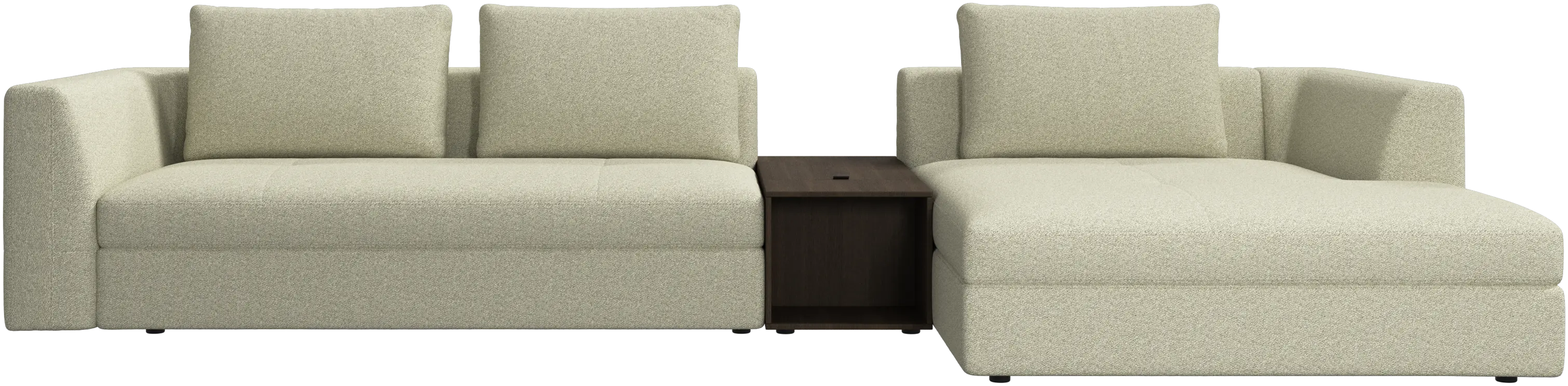 Bergamo chaise longue sofa with storage