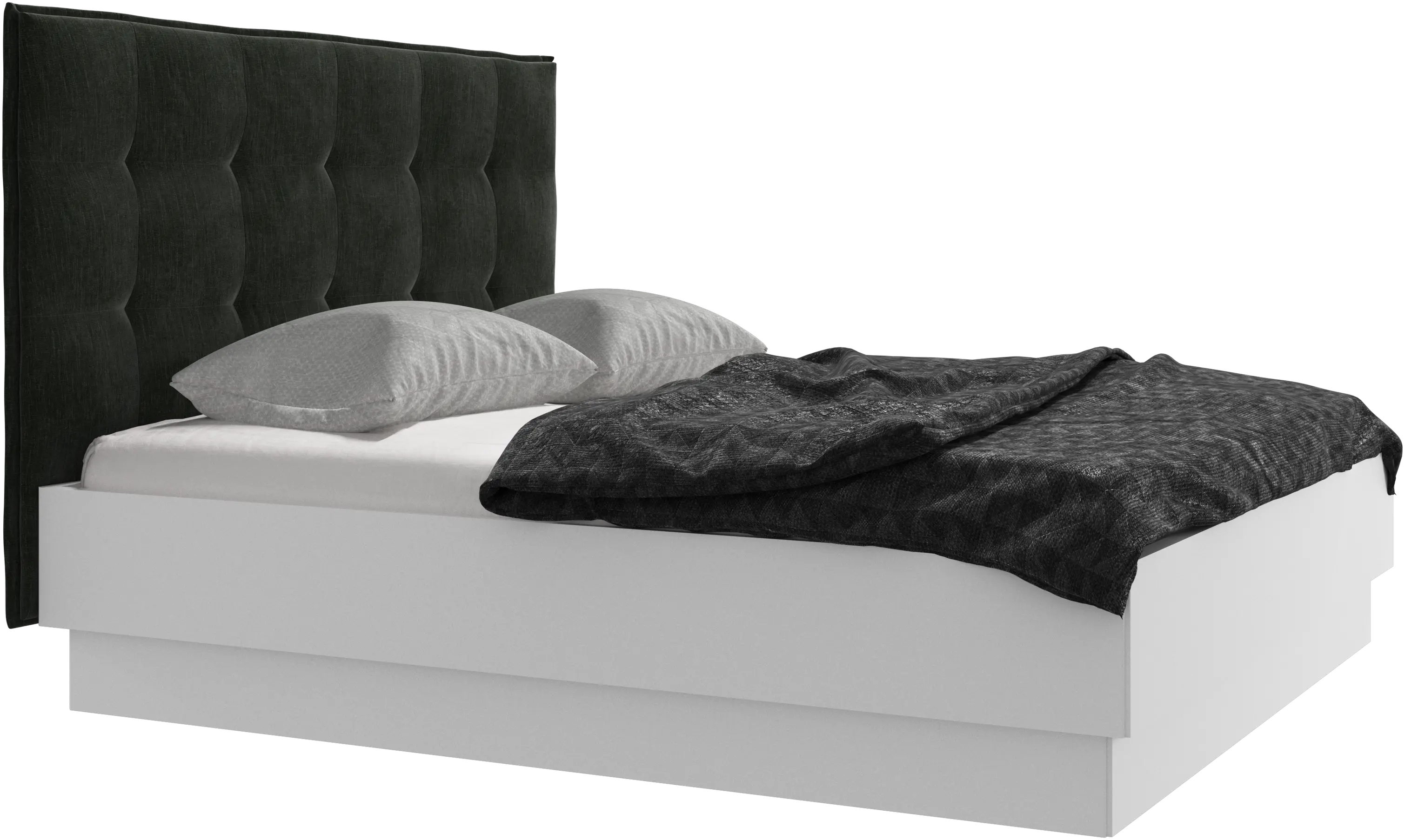 Lugano storage bed with lift-up frame and slats, excl. mattress