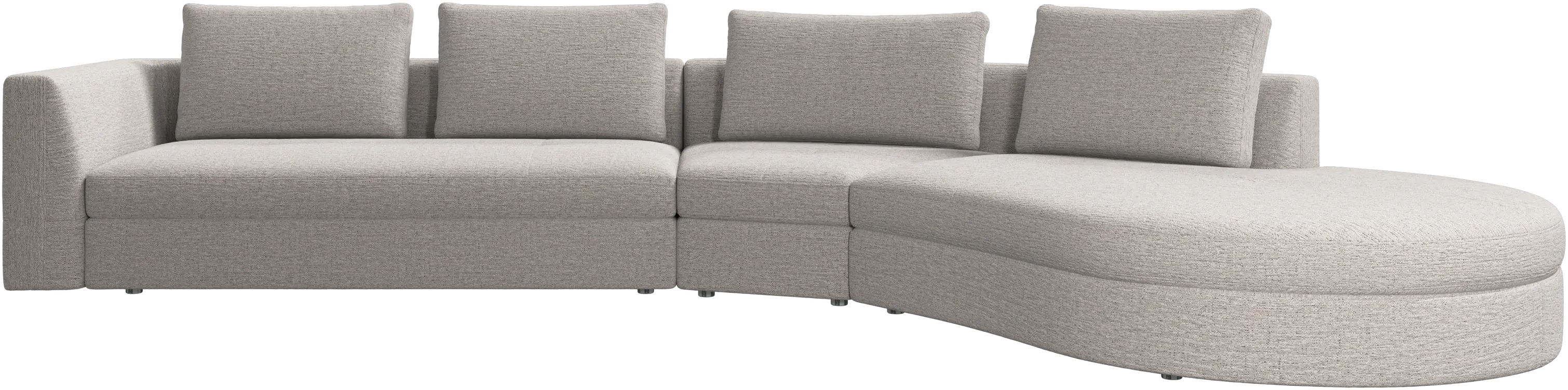 Sofa Bergamo z okrągłym modułem wypoczynkowym, prawo
