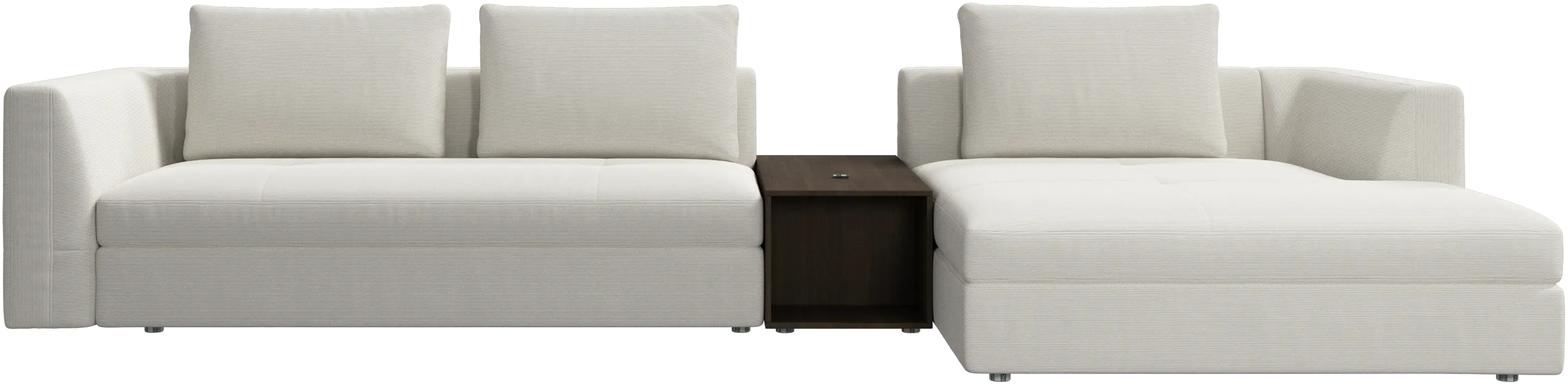 Canapé chaise longue avec rangement Bergamo