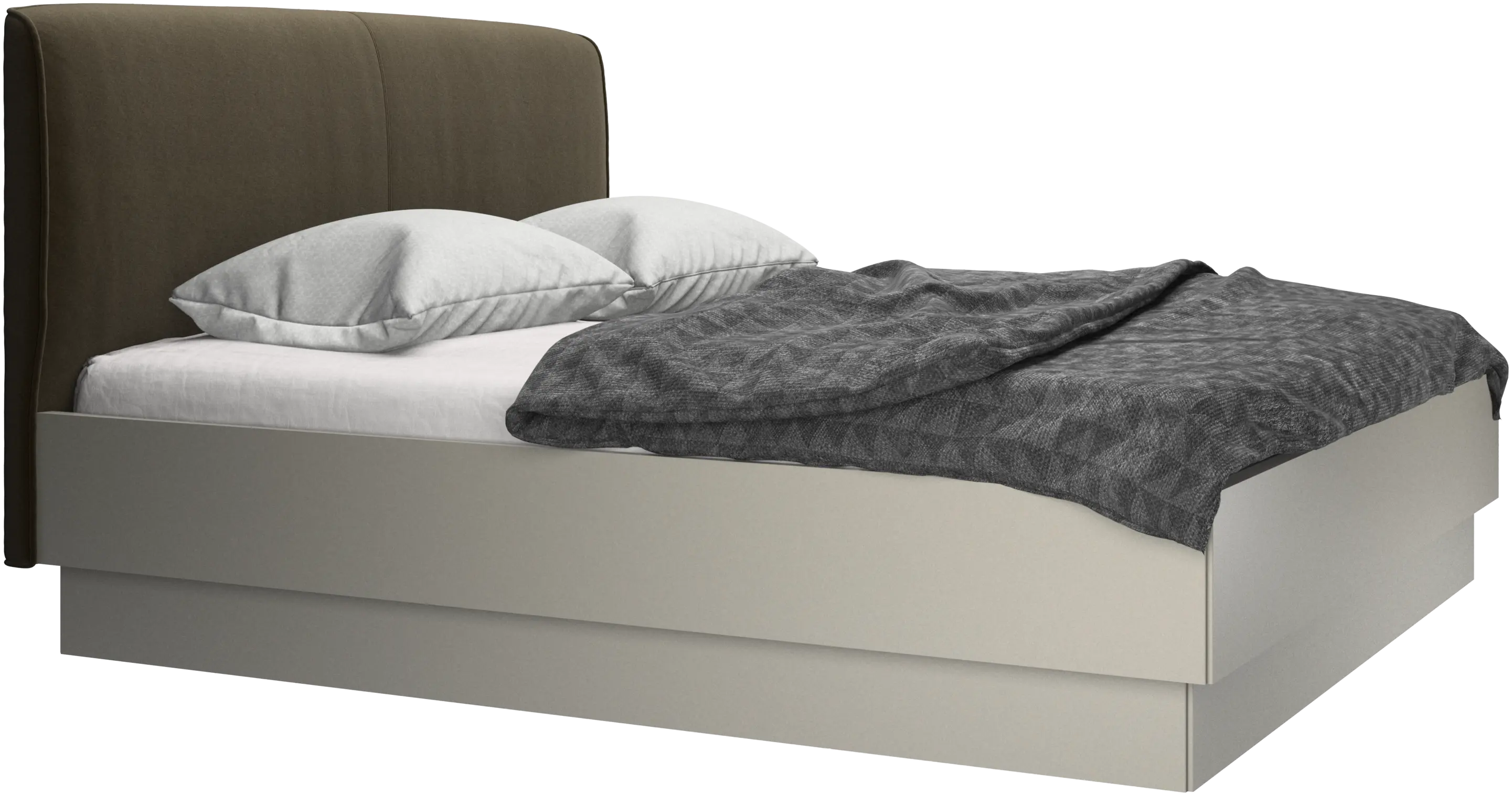 Houston, upholstered bed with storage