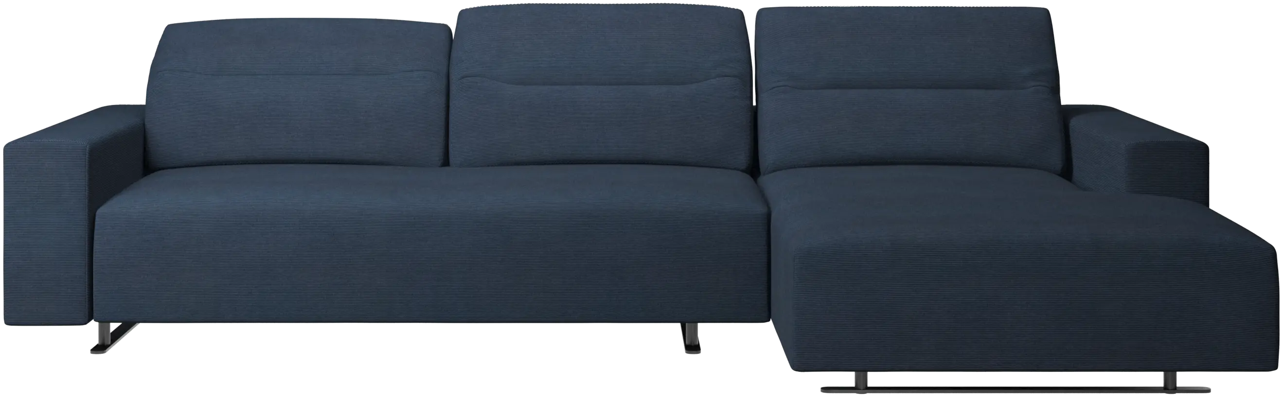 Hampton sofa med justerbar rygg og hvilemodul høyre side