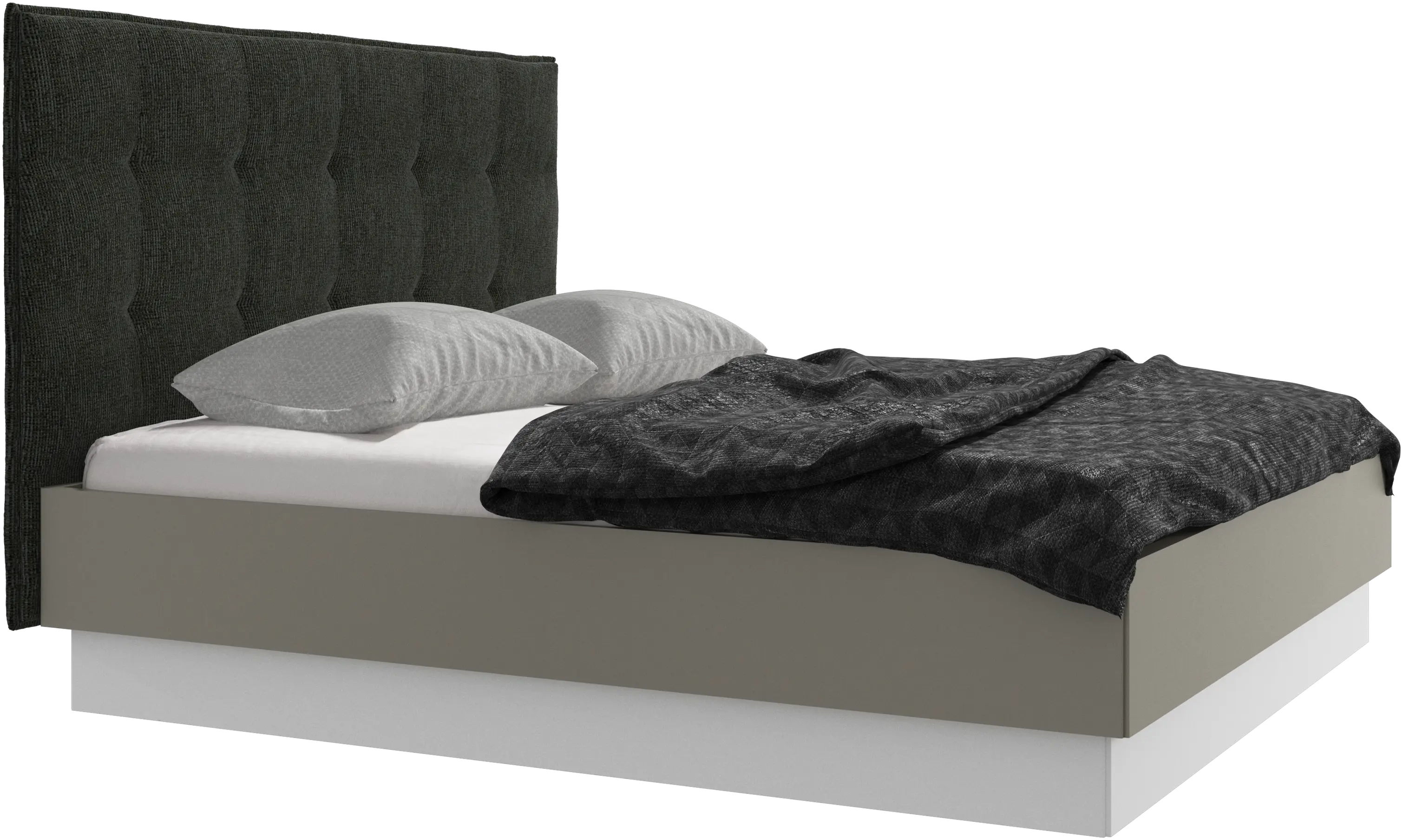 Lugano storage bed with lift-up frame and slats, excl. mattress