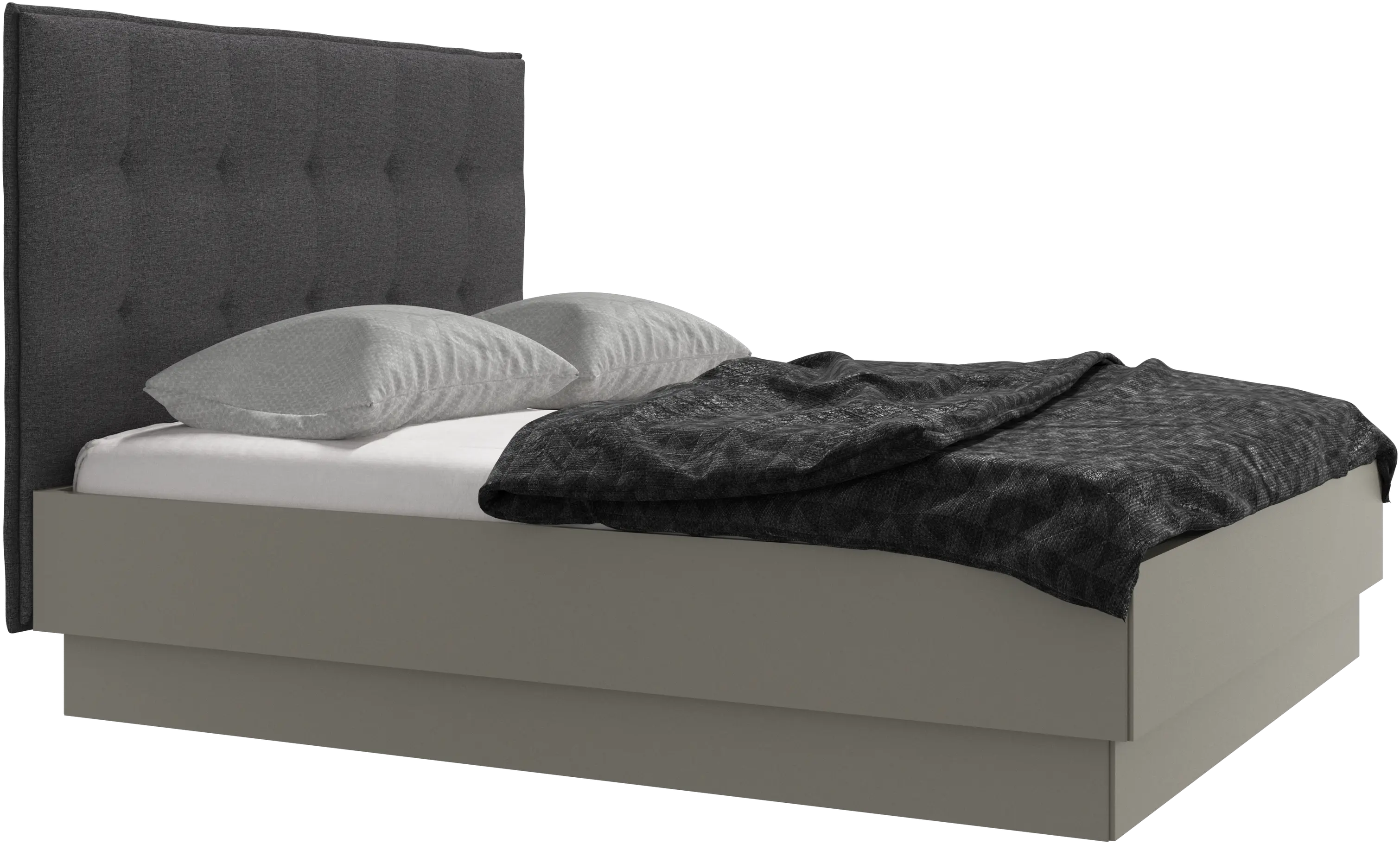 Lugano storage bed with lift-up frame and slats, excl. mattress