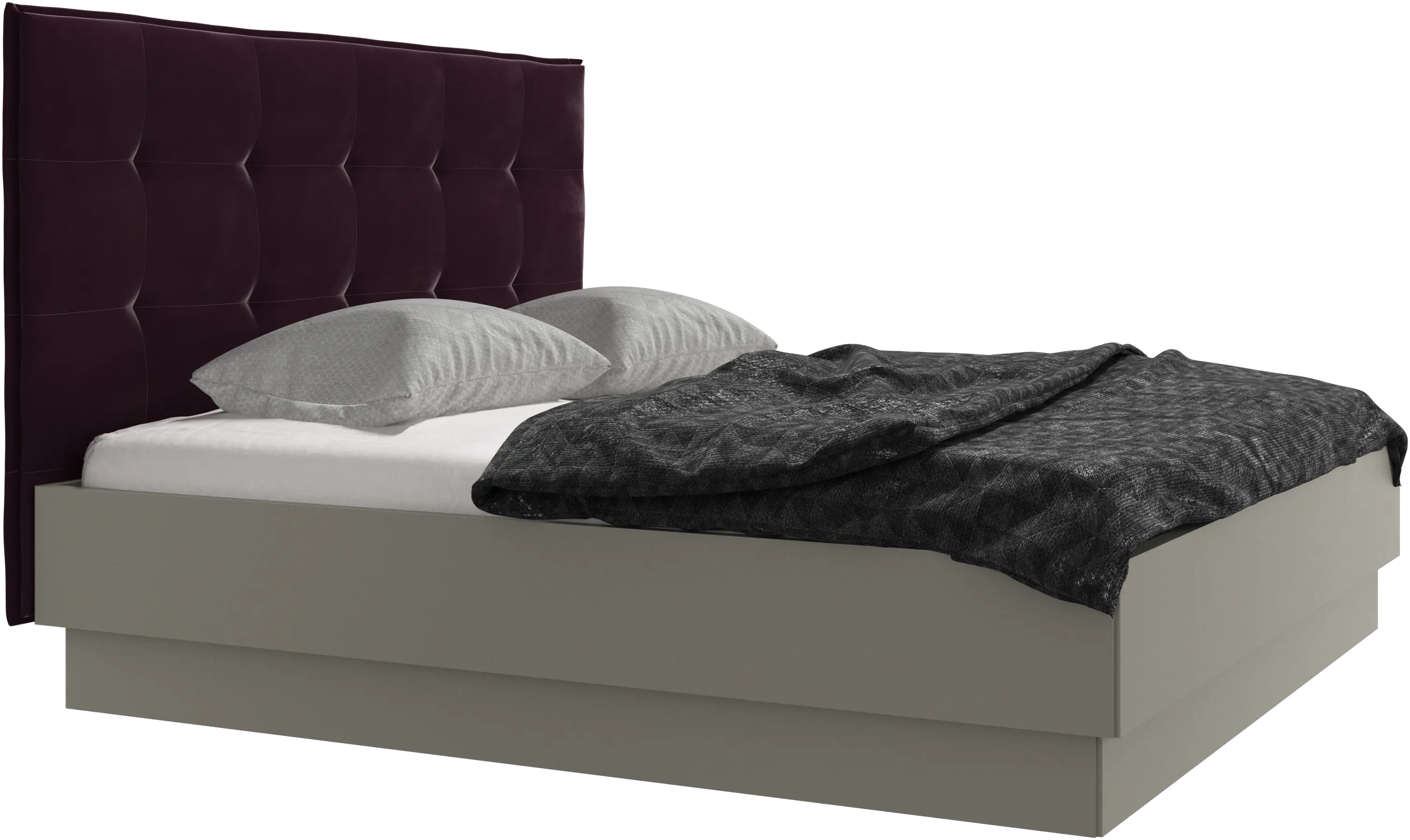 Lugano storage bed with lift-up frame and slats, excl. mattress