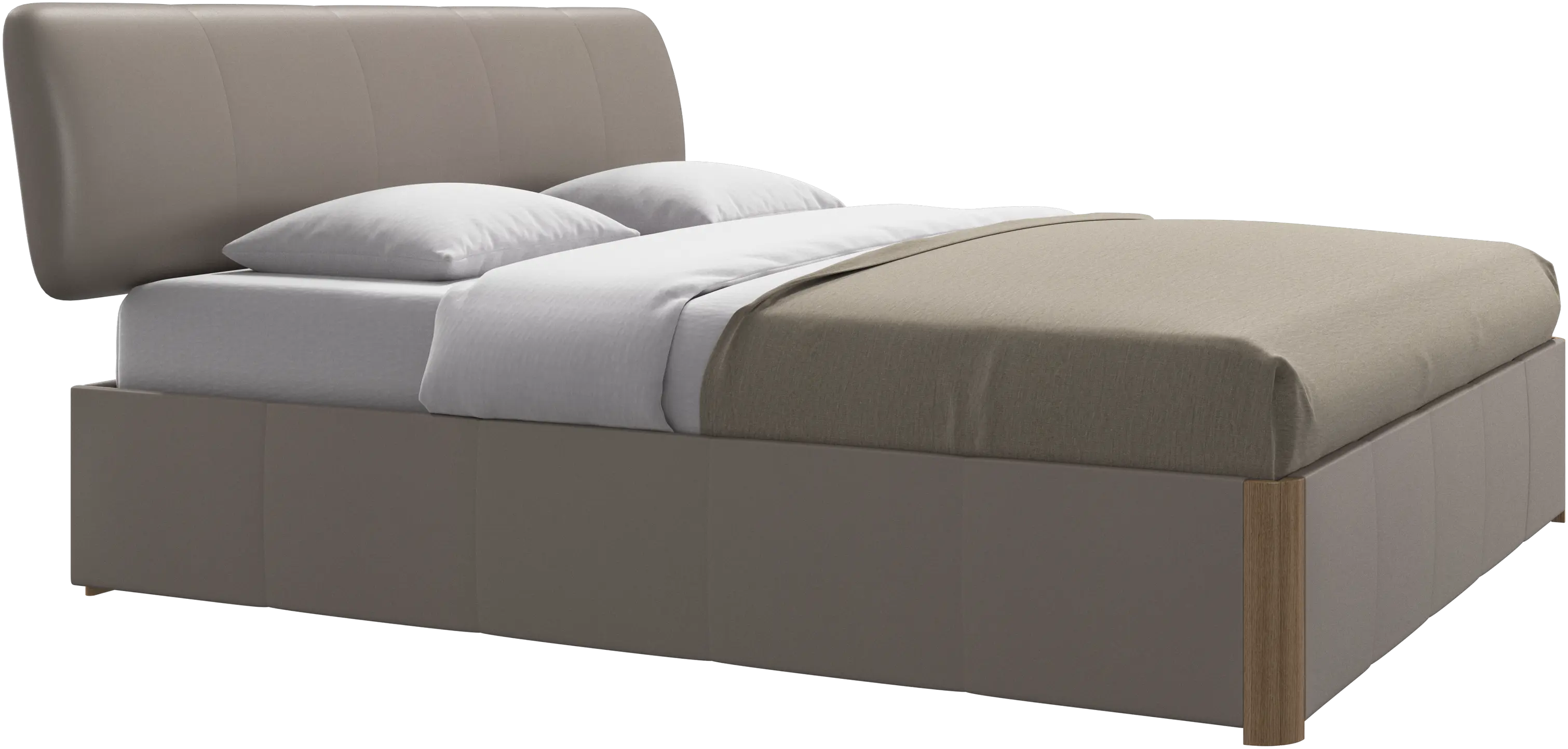 Element bed, bed-mounted headboard, with slats, excl. mattress