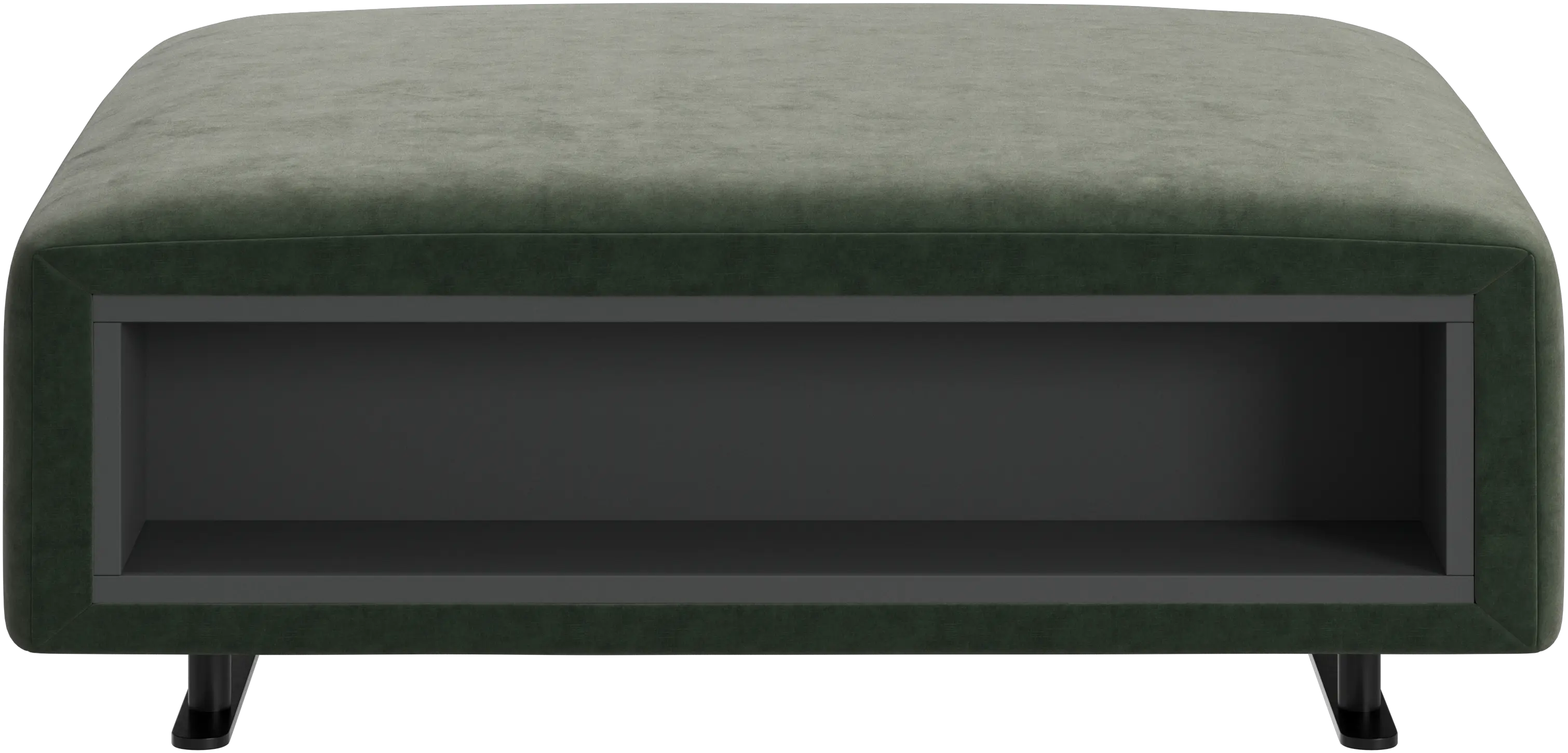 Hampton footstool with storage left and right sides