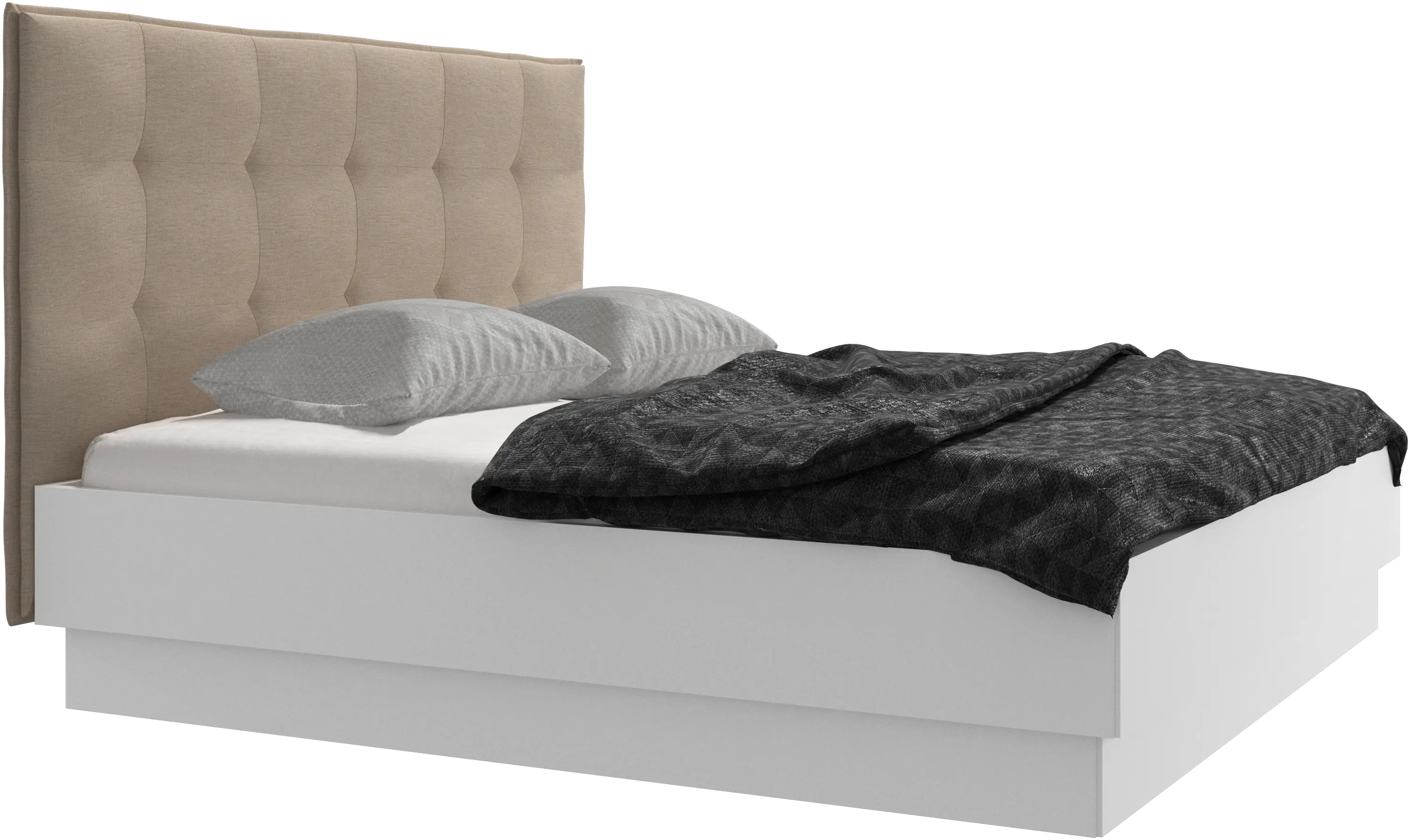 Lugano storage bed with lift-up frame and slats, excl. mattress