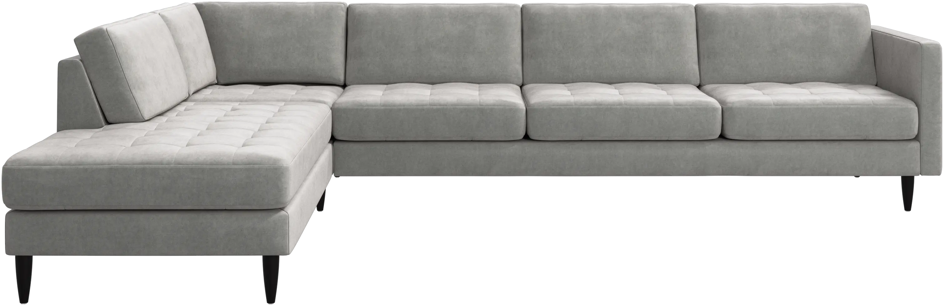Osaka corner sofa with lounging unit, tufted seat