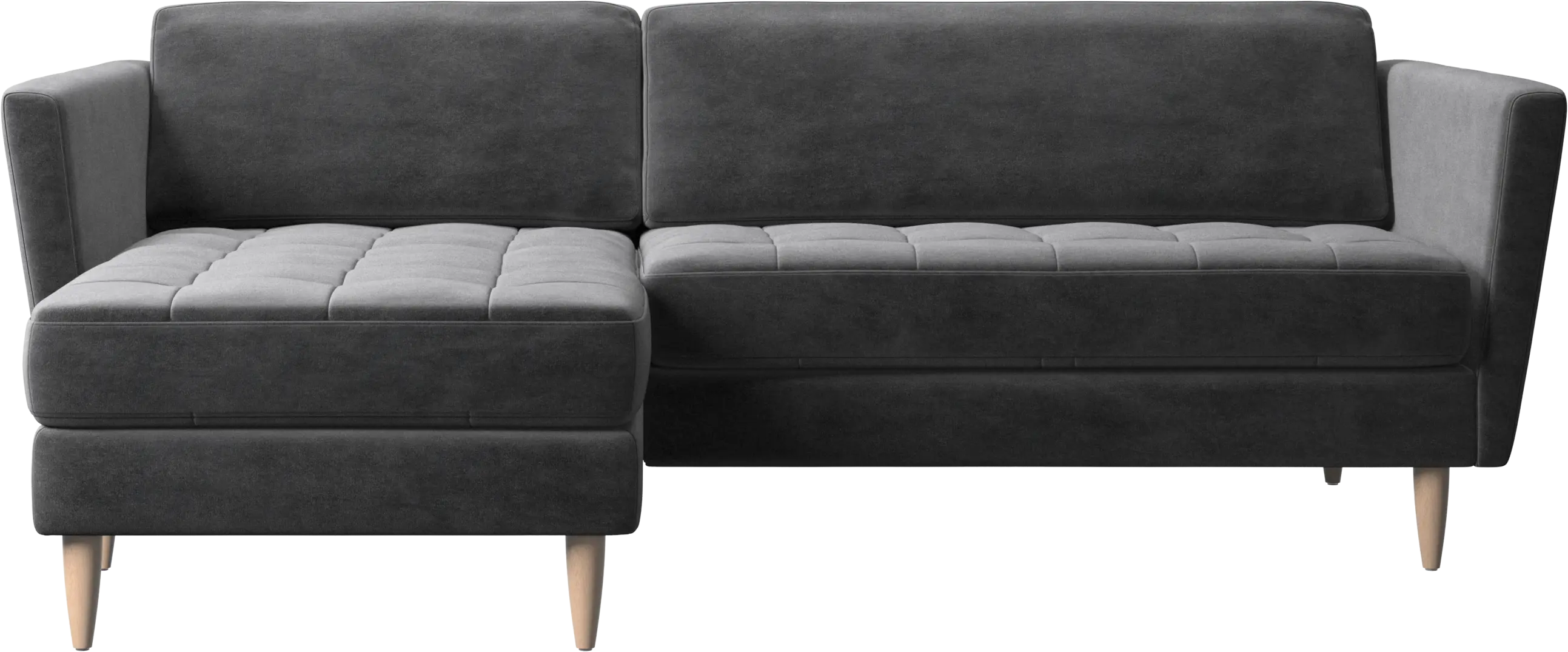 Osaka sofa with resting unit, tufted seat
