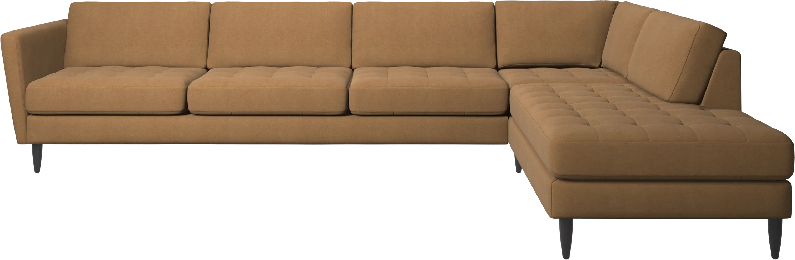 Osaka corner sofa with lounging unit, tufted seat