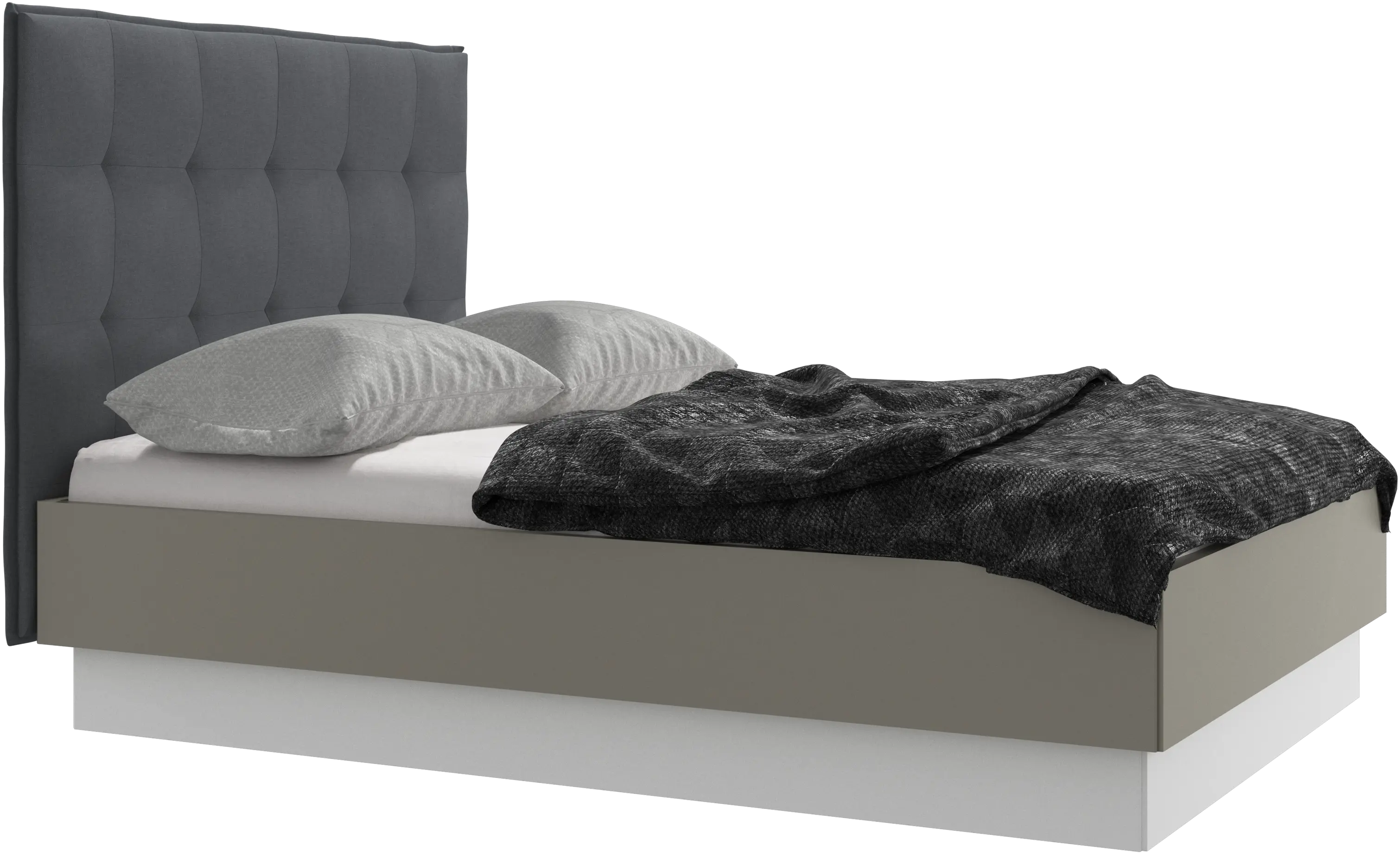 Lugano storage bed with lift-up frame and slats, excl. mattress