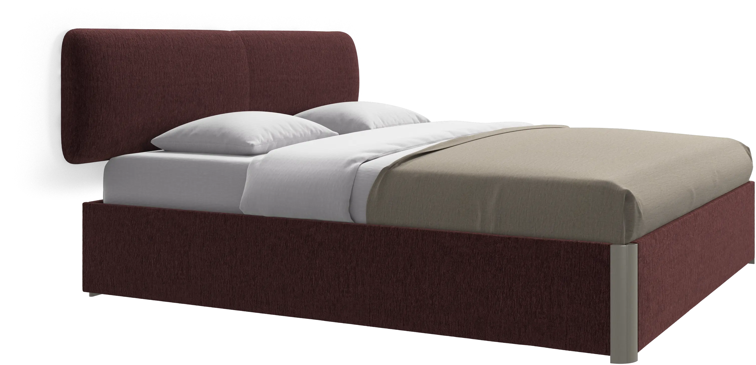 Element bed, wall-mounted headboard, with slats and storage solution, excl. mattress