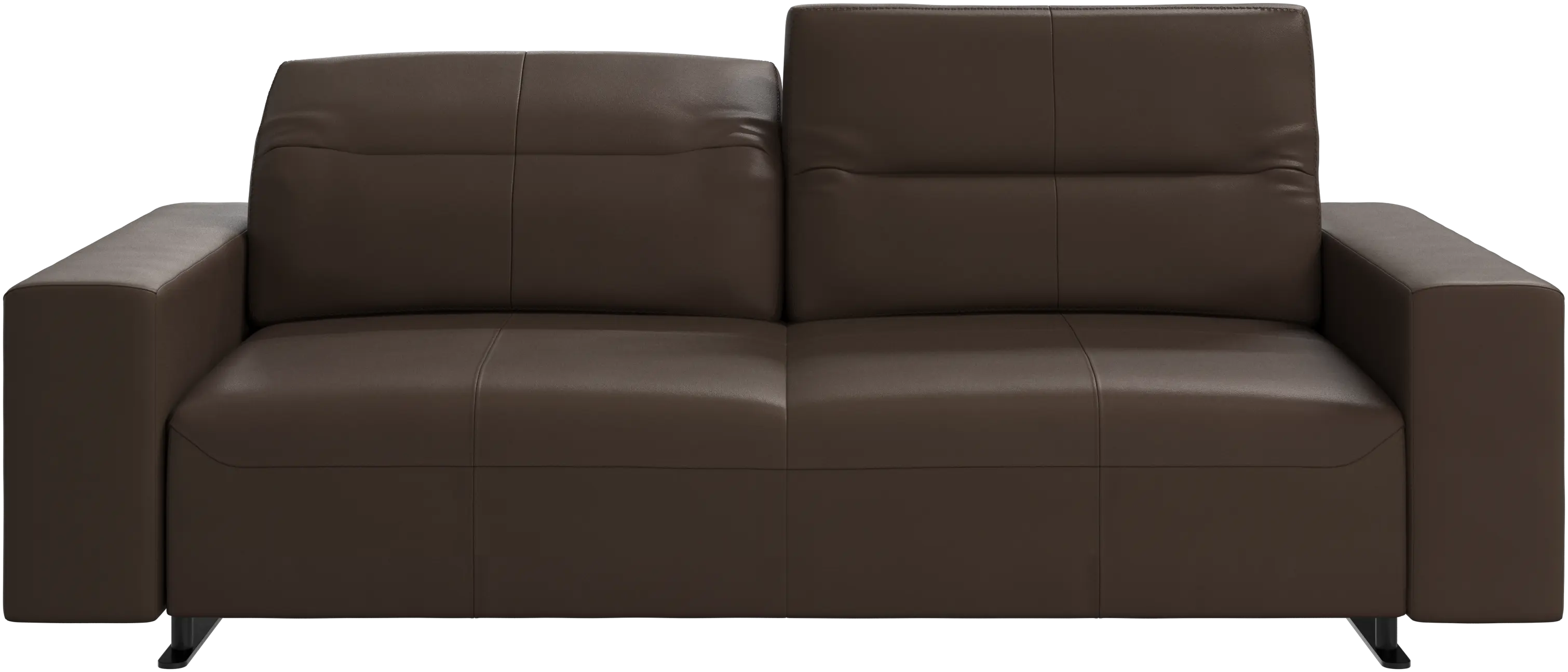 Hampton sofa with adjustable back and storage on the right side
