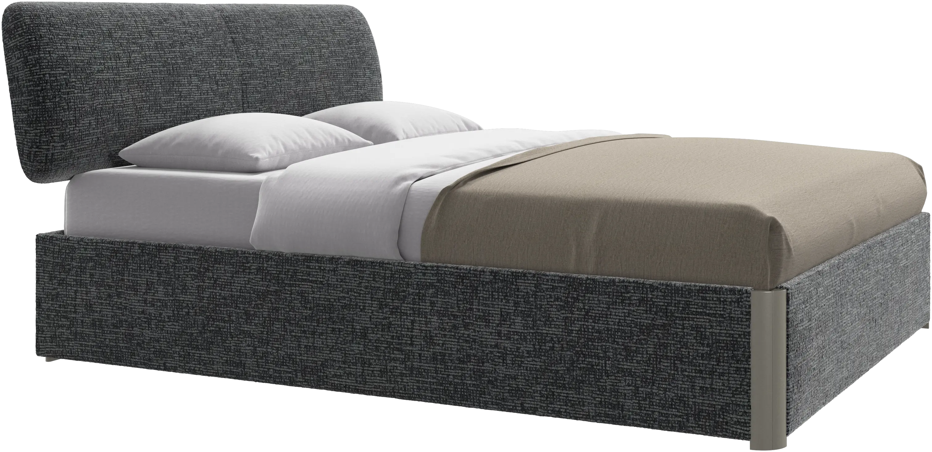 Element seng, sengmontert hodegavl, med lameller og oppbevaringsløsning, ekskl. madrass