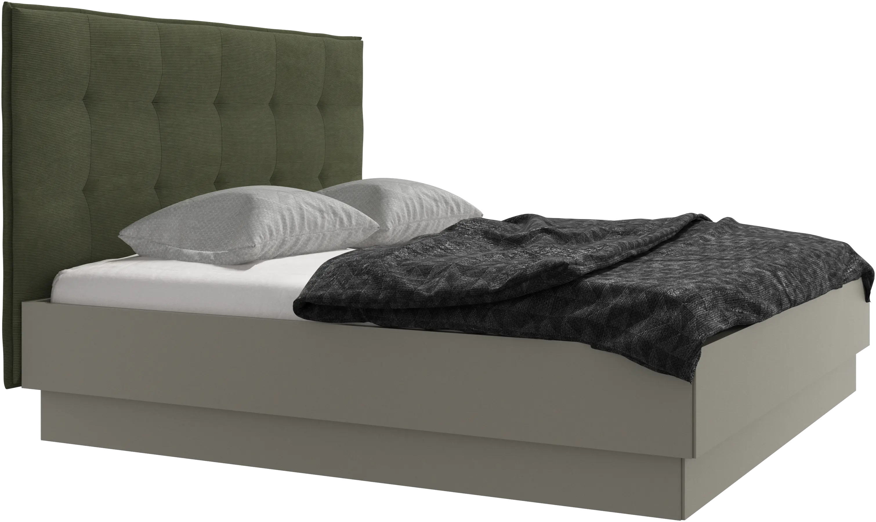 Lugano storage bed with lift-up frame and slats, excl. mattress