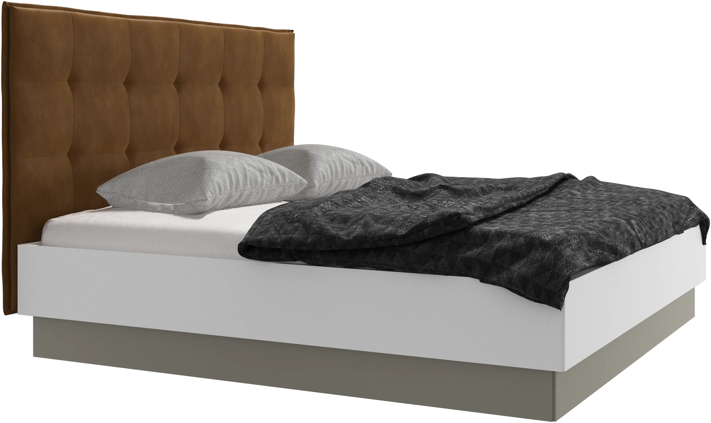 Lugano storage bed with lift-up frame and slats, excl. mattress