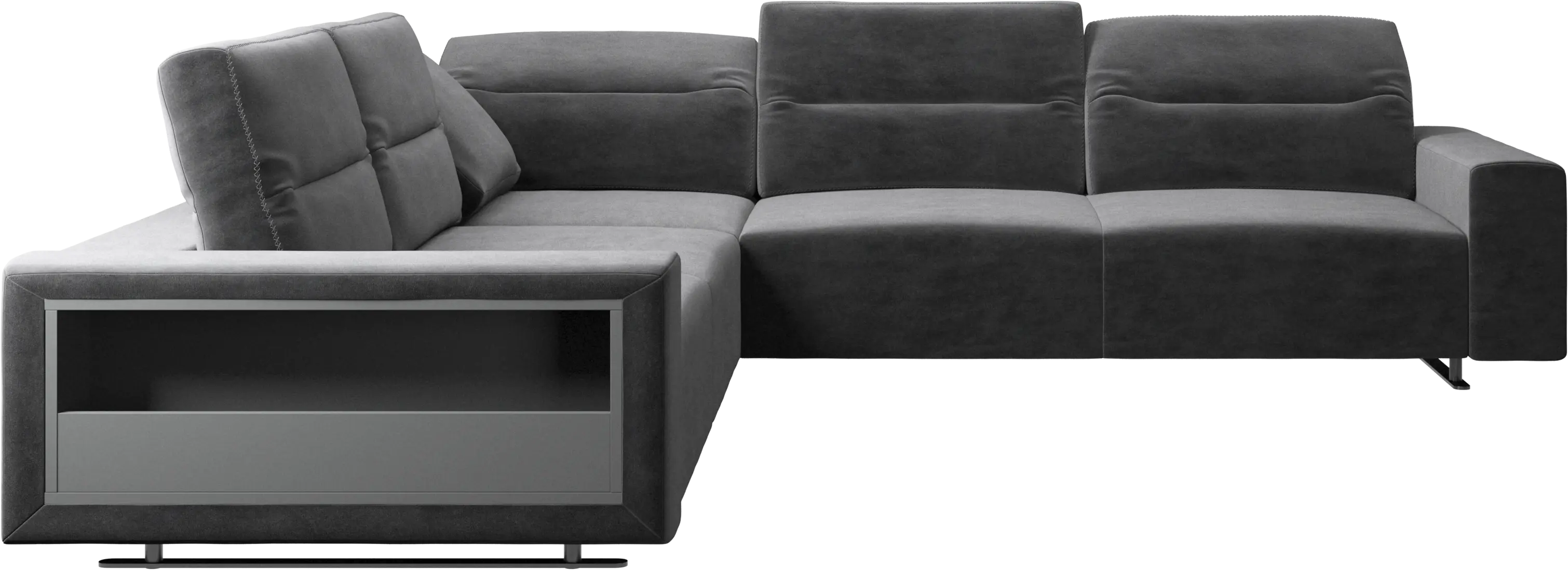 Hampton corner sofa with adjustable back and storage