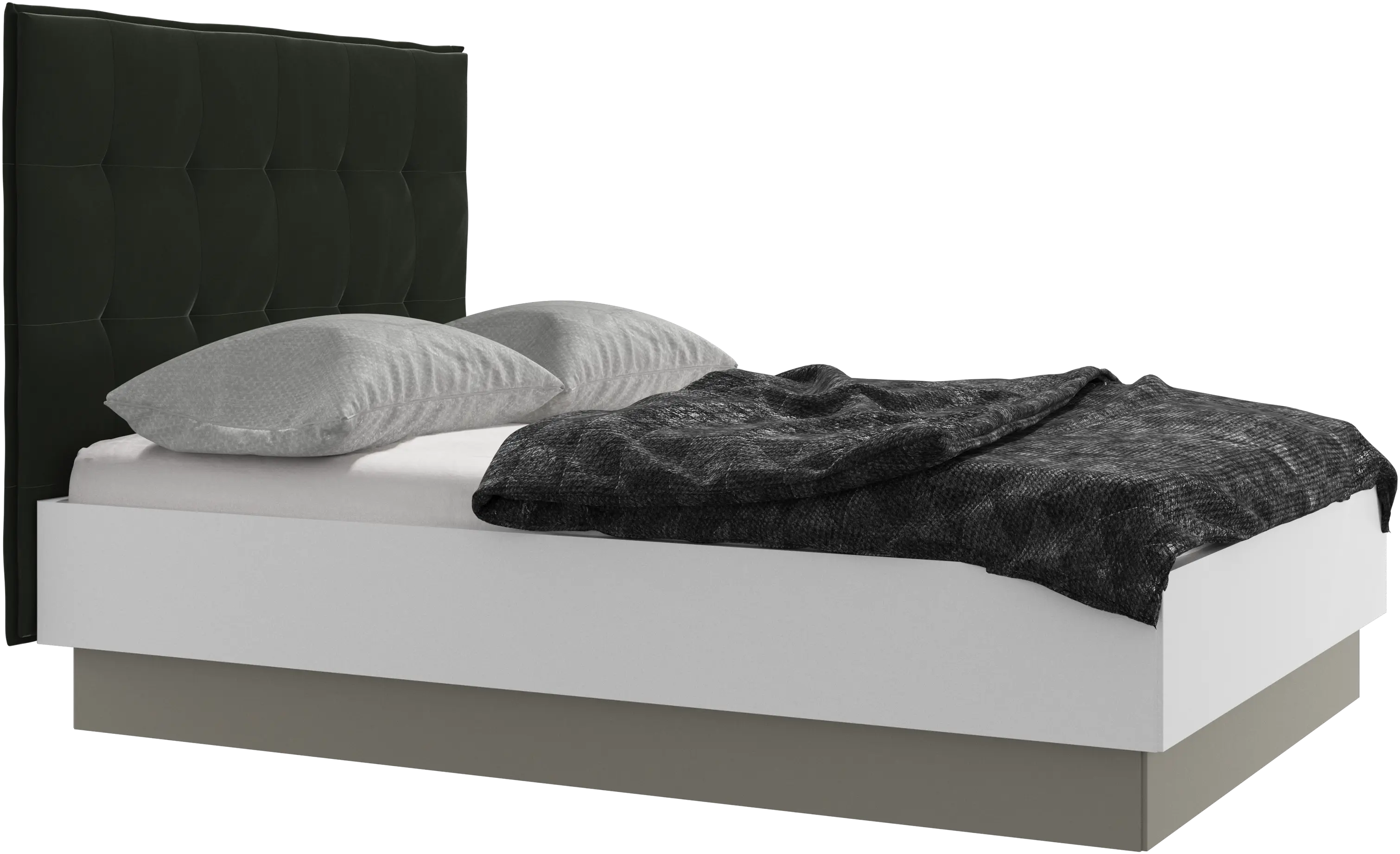 Lugano Bett mit Lattenrost und Staufach unter hochklappbarer Liegefläche, Matratze gegen Aufpreis