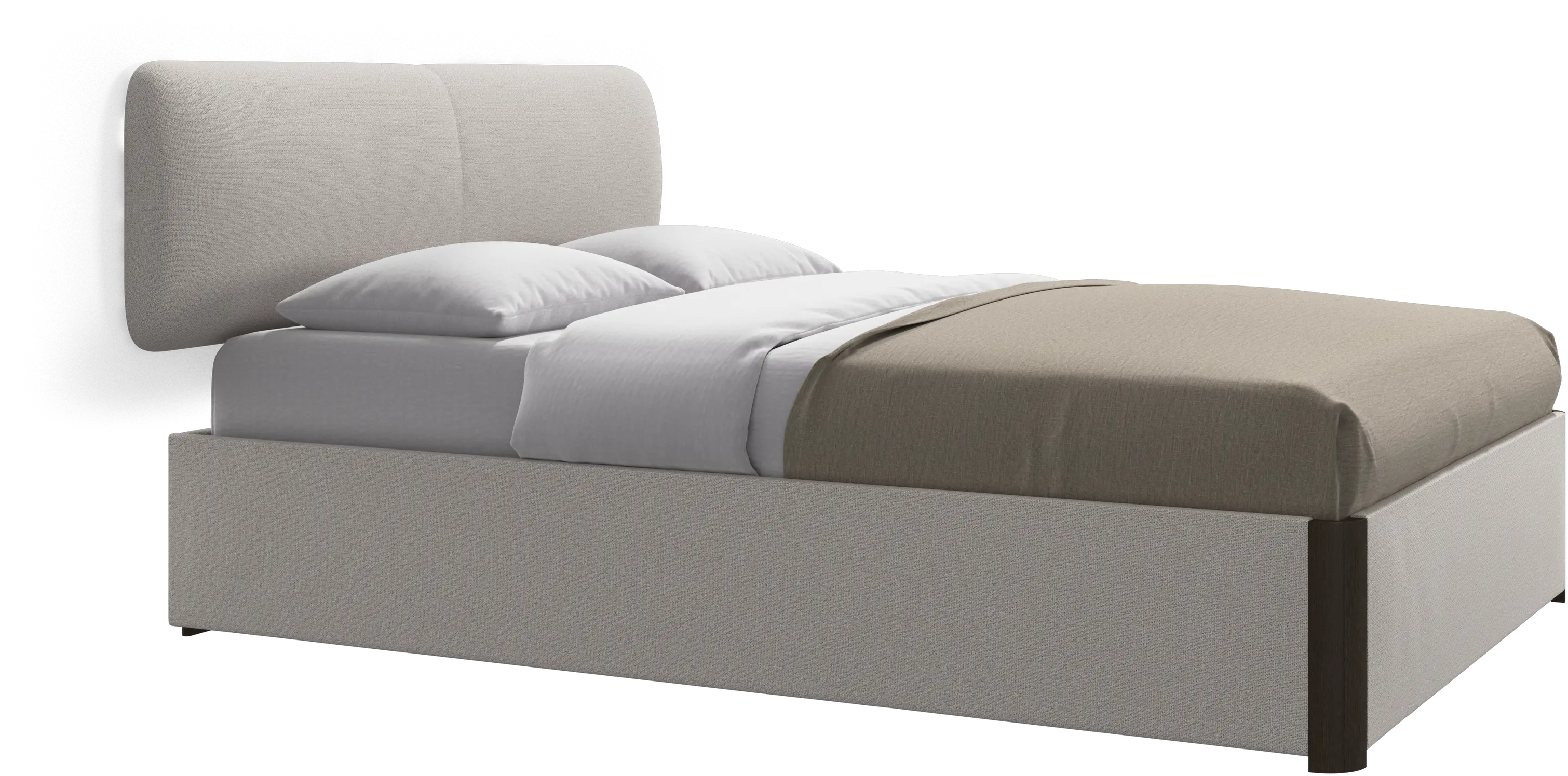 Element bed, wall-mounted headboard, with slats, excl. mattress