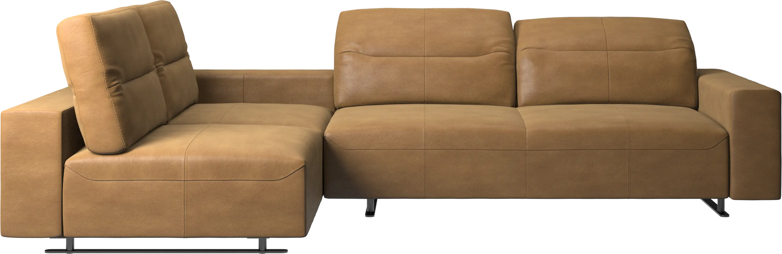 Hampton corner sofa with adjustable back and storage on right side