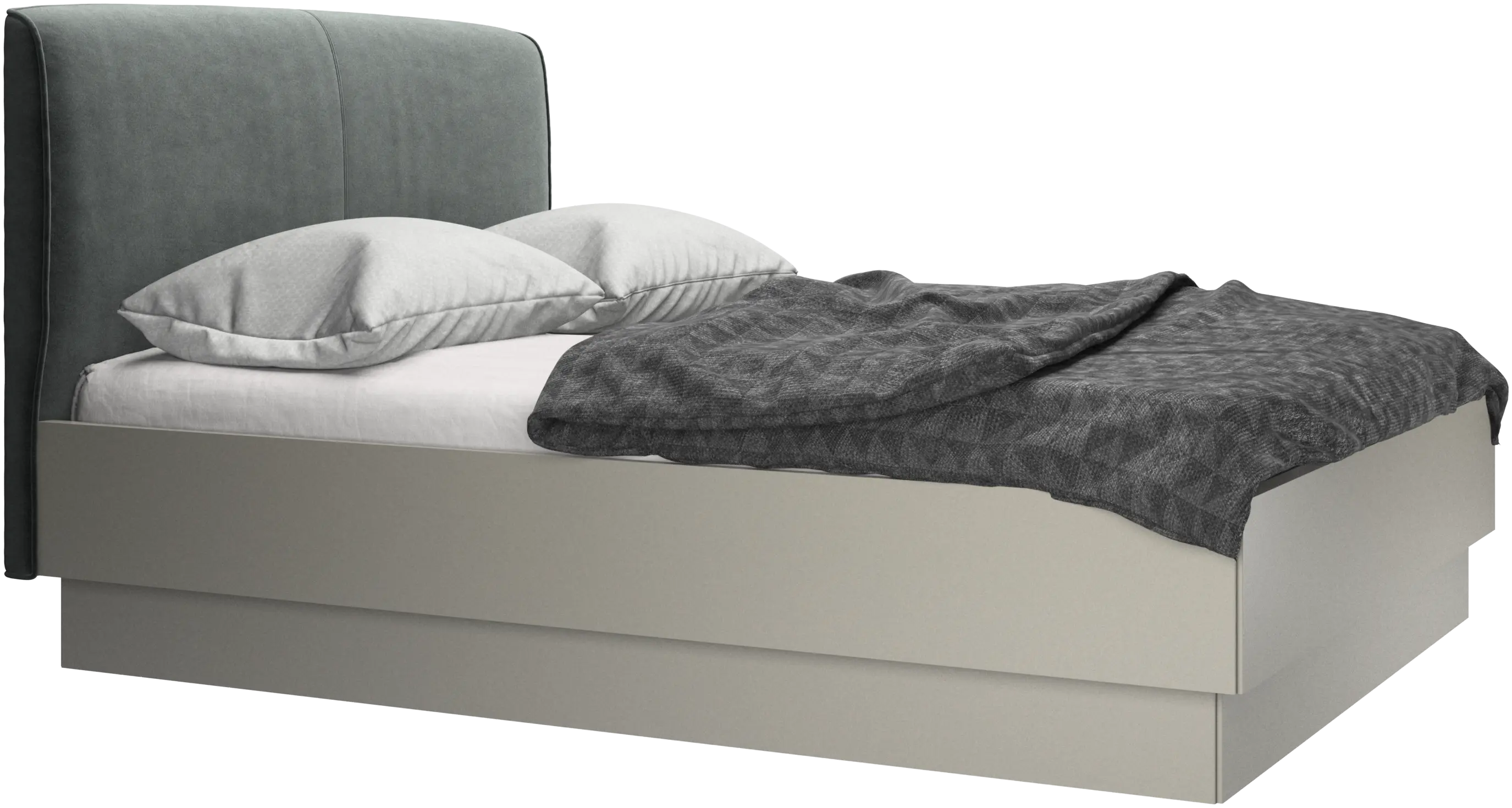 Houston, upholstered bed with storage