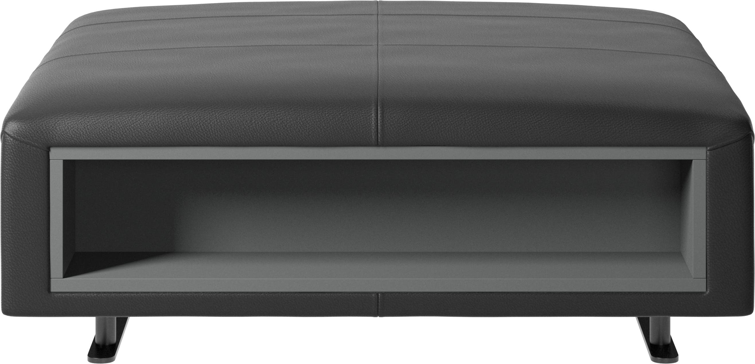 Hampton pouf with storage left and right sides