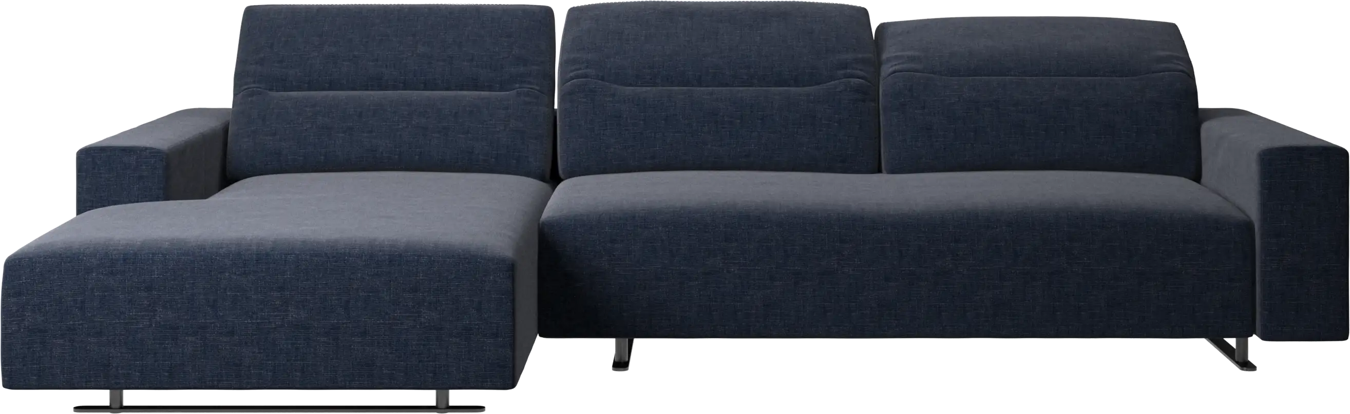 kαναπές Hampton με ρυθμιζόμενη πλάτη, μονάδα resting και αποθηκευτικό χώρο στις δύο πλευρές