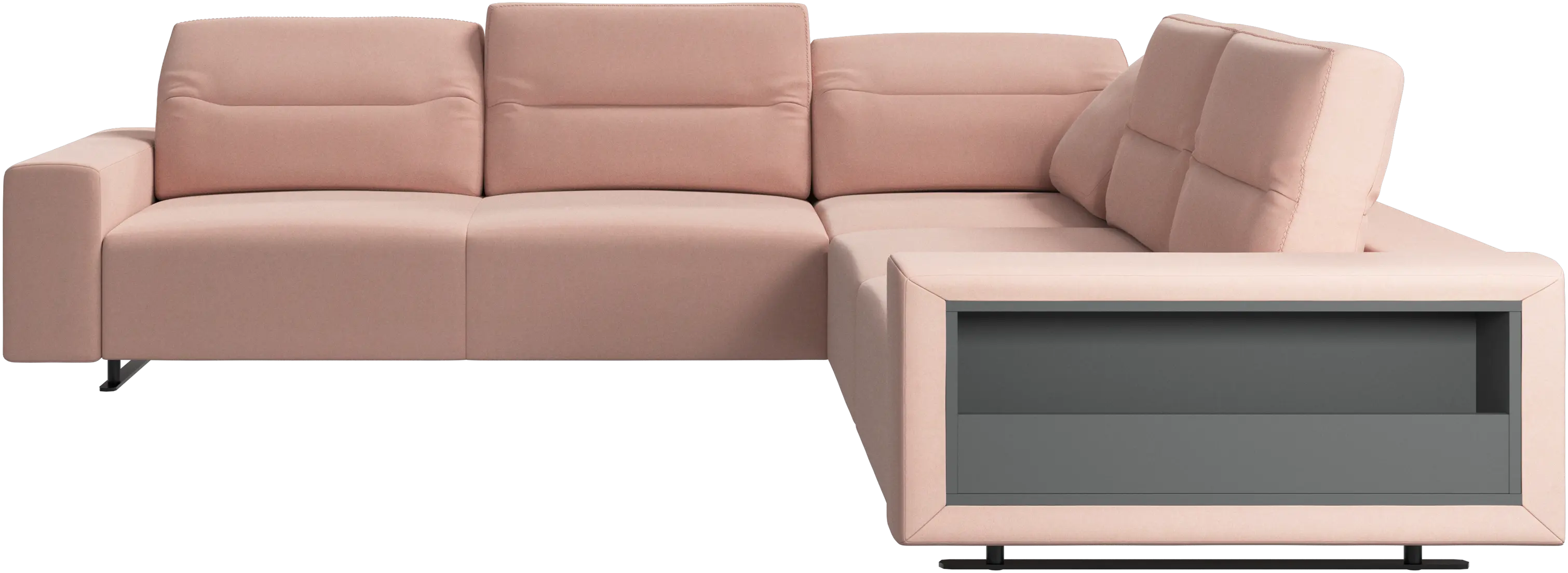 Hampton corner sofa with adjustable back and storage
