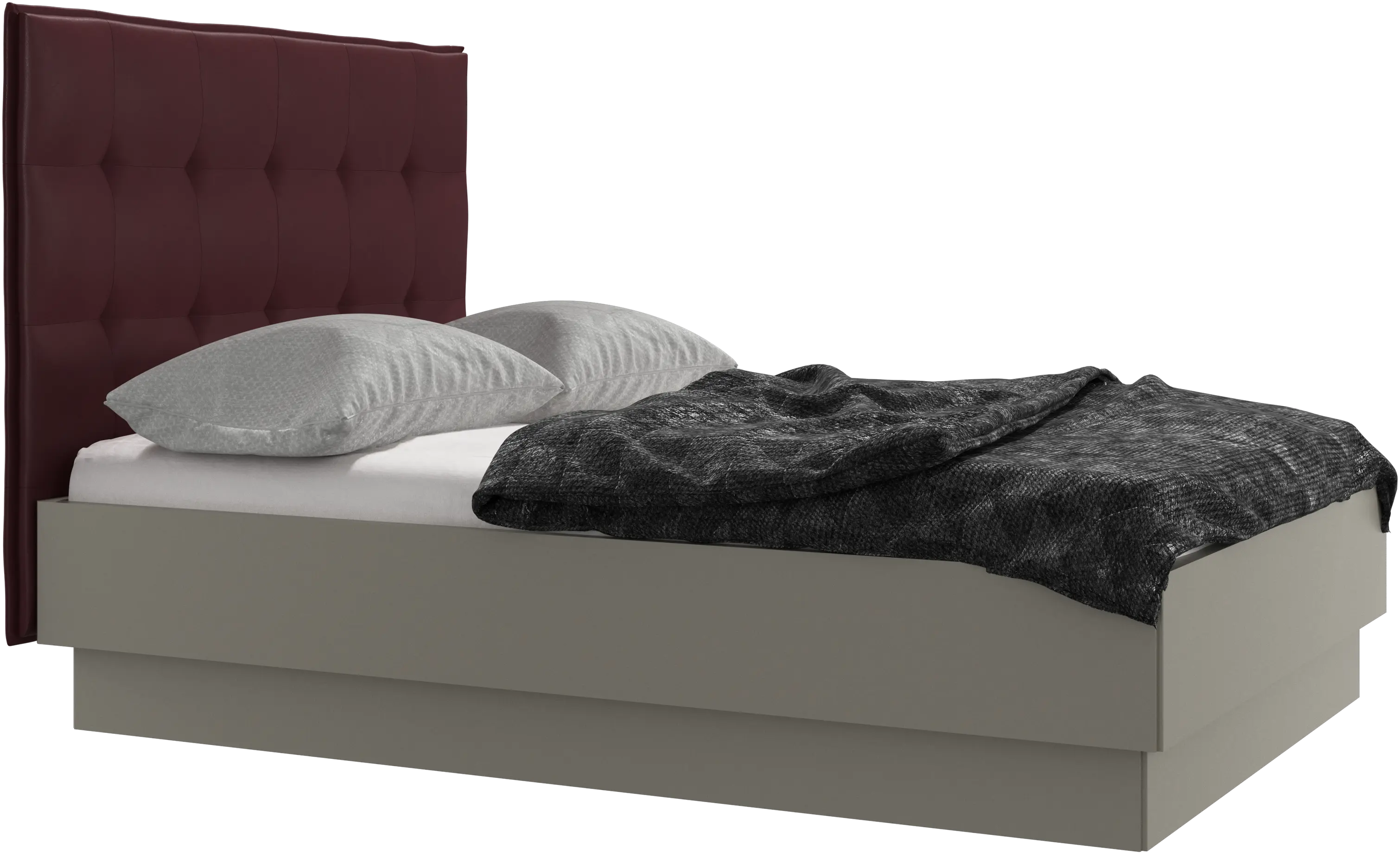 Lugano storage bed with lift-up frame and slats, excl. mattress